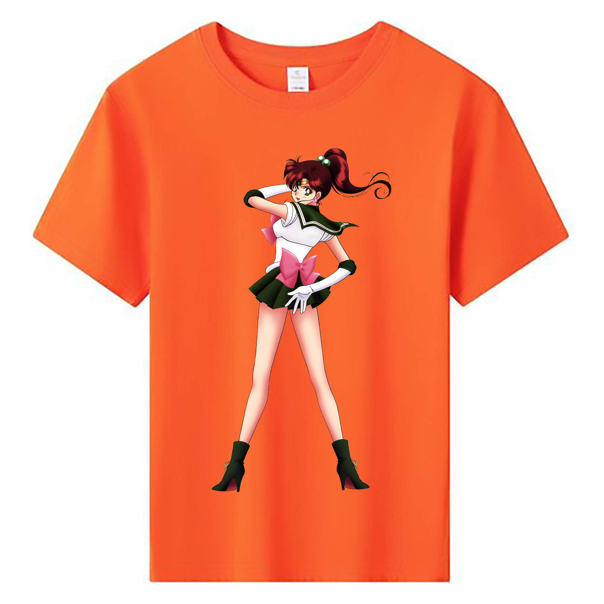 （画像用） 美少女戦士セーラームーン 木野 まこと きの まこと Sailor Moon Kino Makoto （セーラージュピター；Sailor Jupiter） 綿100％キッズTシャツ（フロントプリント）