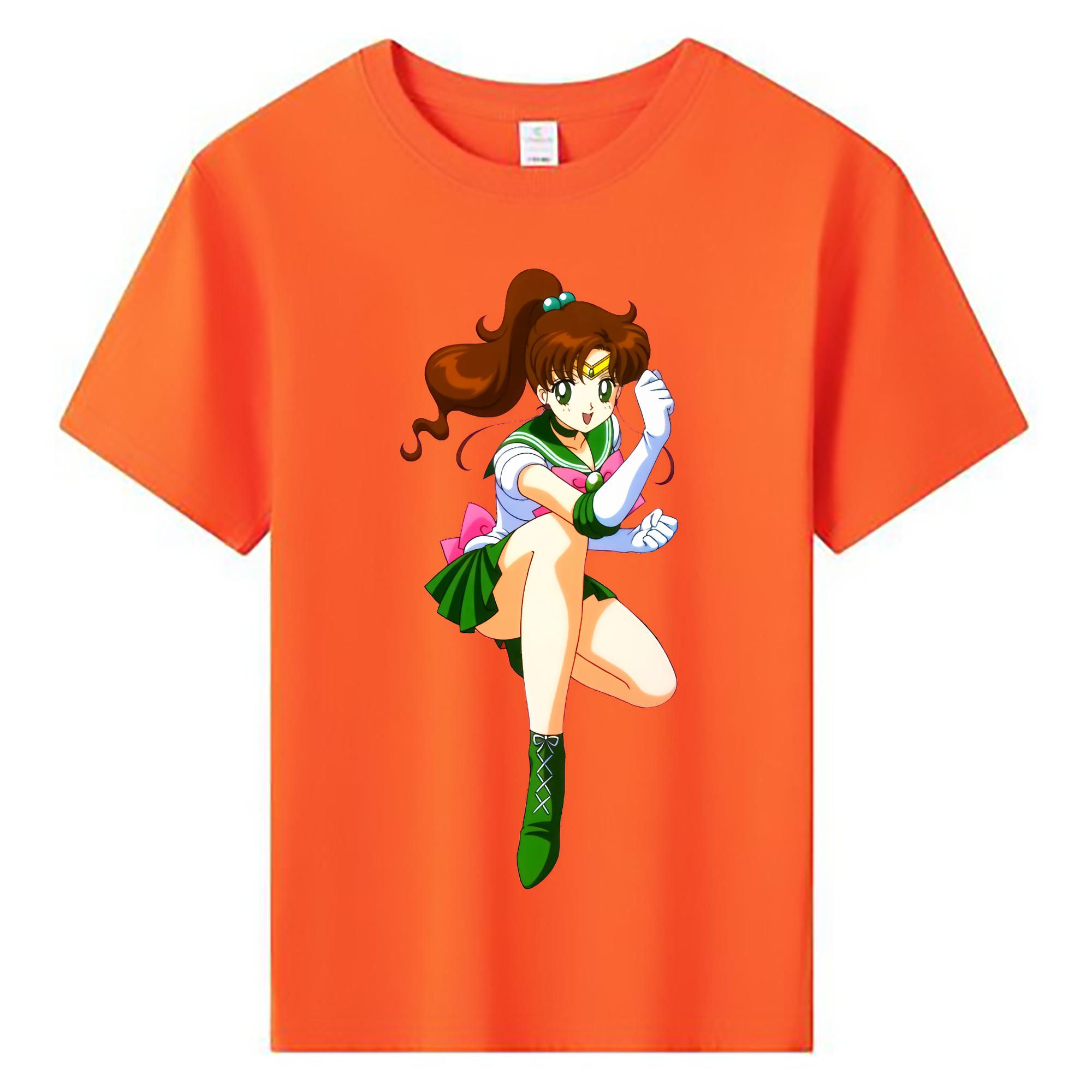 （画像用） 美少女戦士セーラームーン 木野 まこと きの まこと Sailor Moon Kino Makoto （セーラージュピター；Sailor Jupiter） 綿100％キッズTシャツ（フロントプリント）