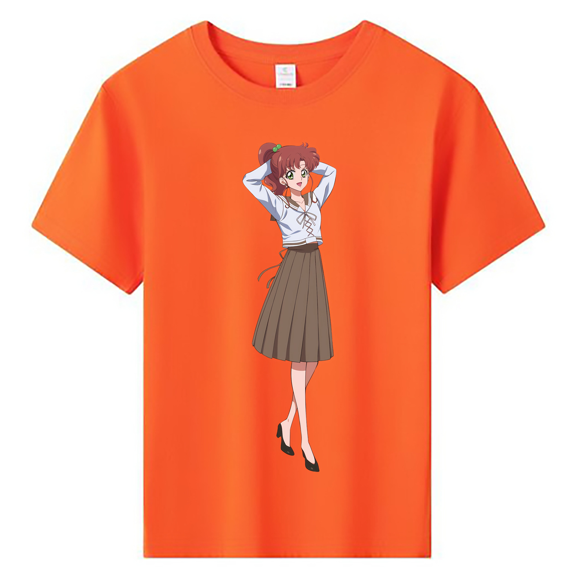 （画像用） 美少女戦士セーラームーン 木野 まこと きの まこと Sailor Moon Kino Makoto （セーラージュピター；Sailor Jupiter） 綿100％キッズTシャツ（フロントプリント）