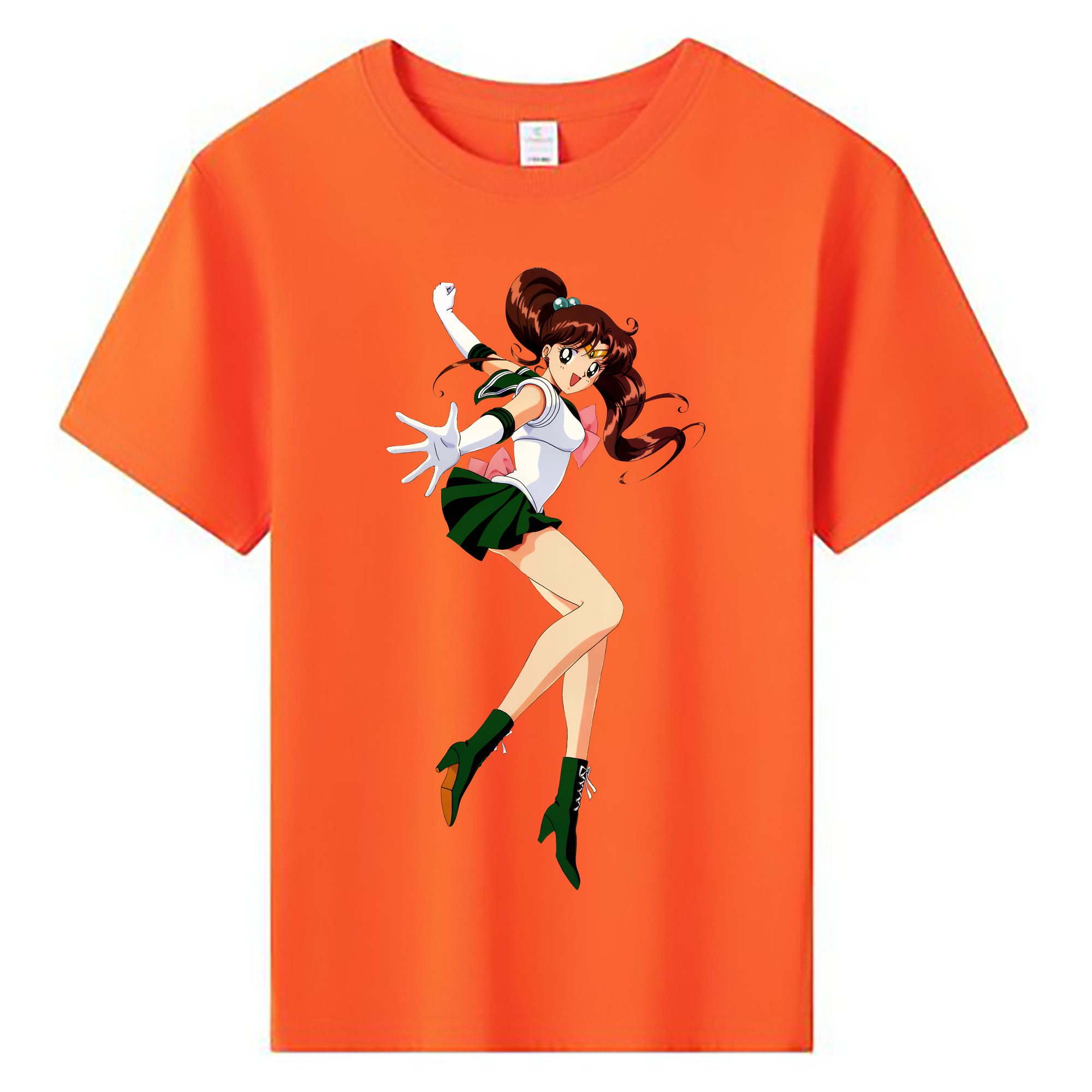 （画像用） 美少女戦士セーラームーン 木野 まこと きの まこと Sailor Moon Kino Makoto （セーラージュピター；Sailor Jupiter） 綿100％キッズTシャツ（フロントプリント）