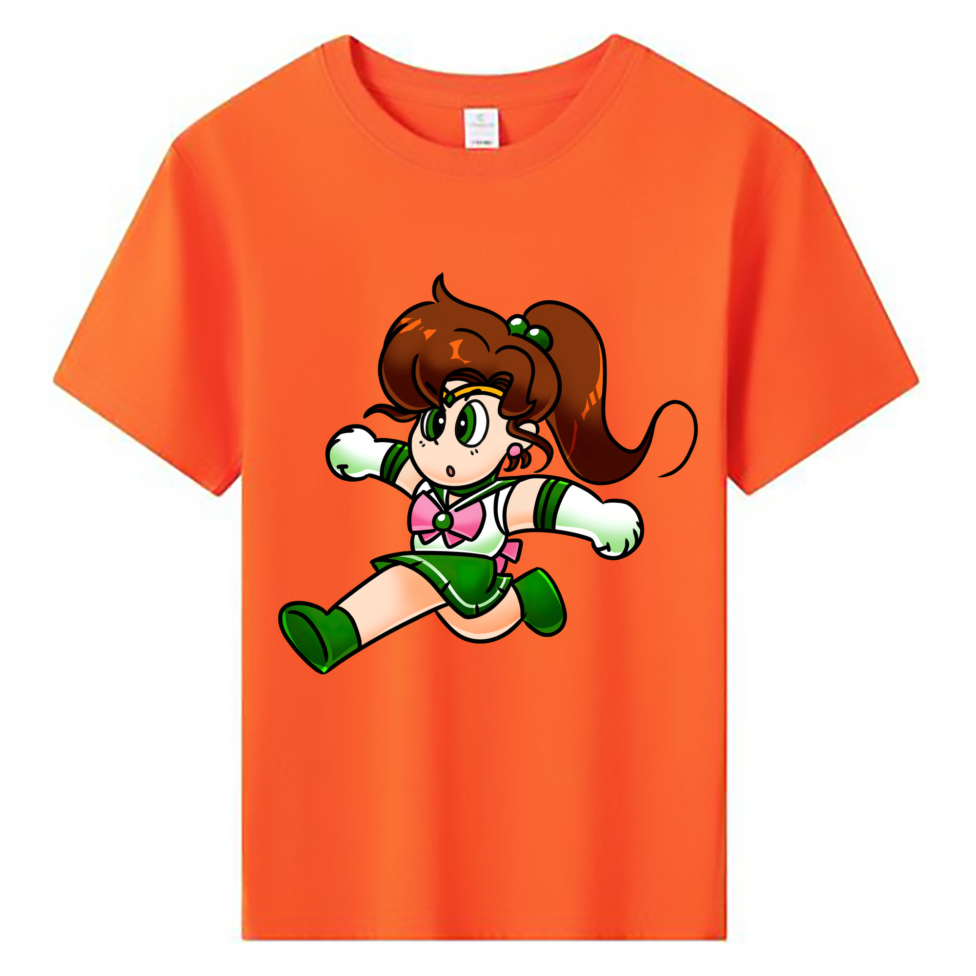 （画像用） 美少女戦士セーラームーン 木野 まこと きの まこと Sailor Moon Kino Makoto （セーラージュピター；Sailor Jupiter） 綿100％キッズTシャツ（フロントプリント）