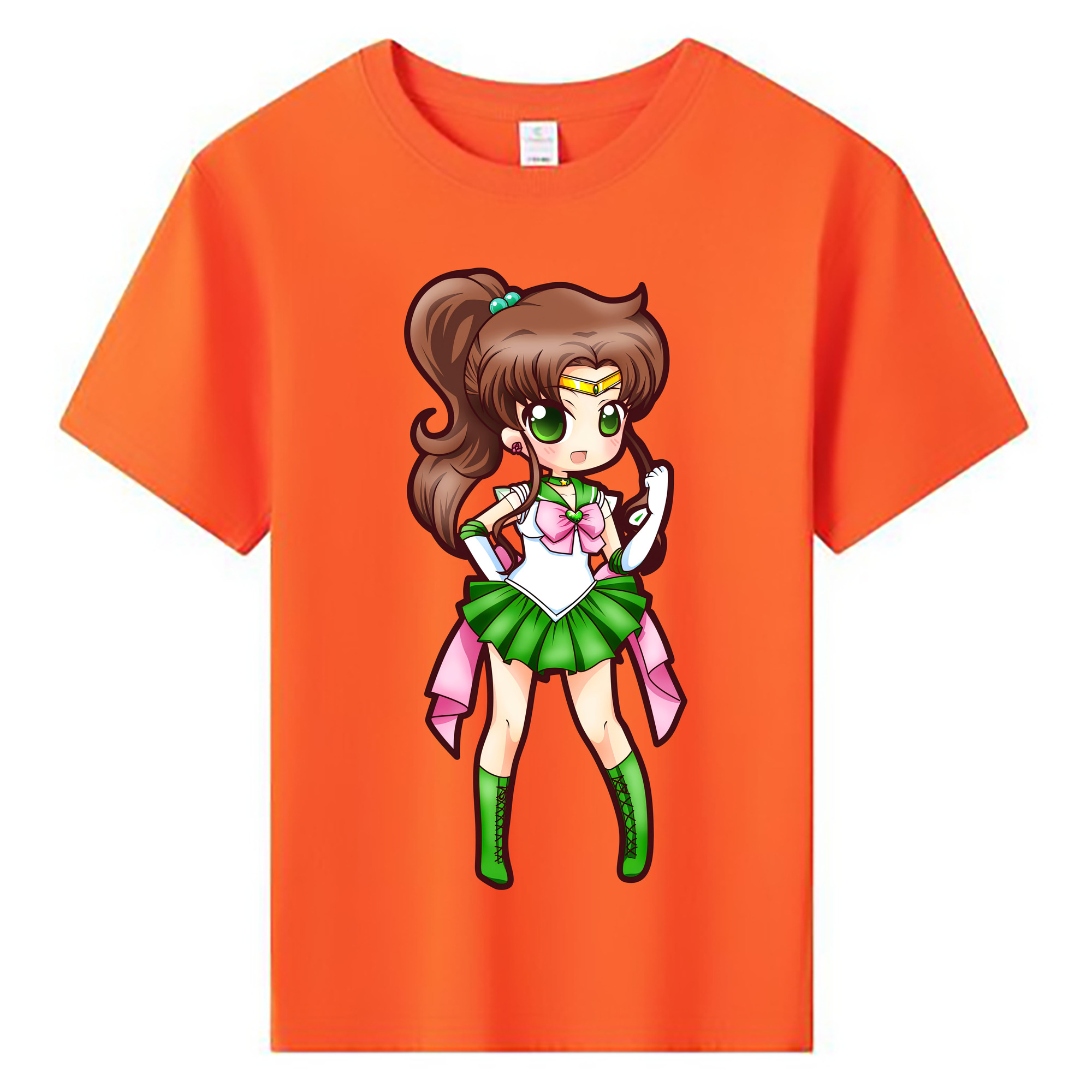 （画像用） 美少女戦士セーラームーン 木野 まこと きの まこと Sailor Moon Kino Makoto （セーラージュピター；Sailor Jupiter） 綿100％キッズTシャツ（フロントプリント）