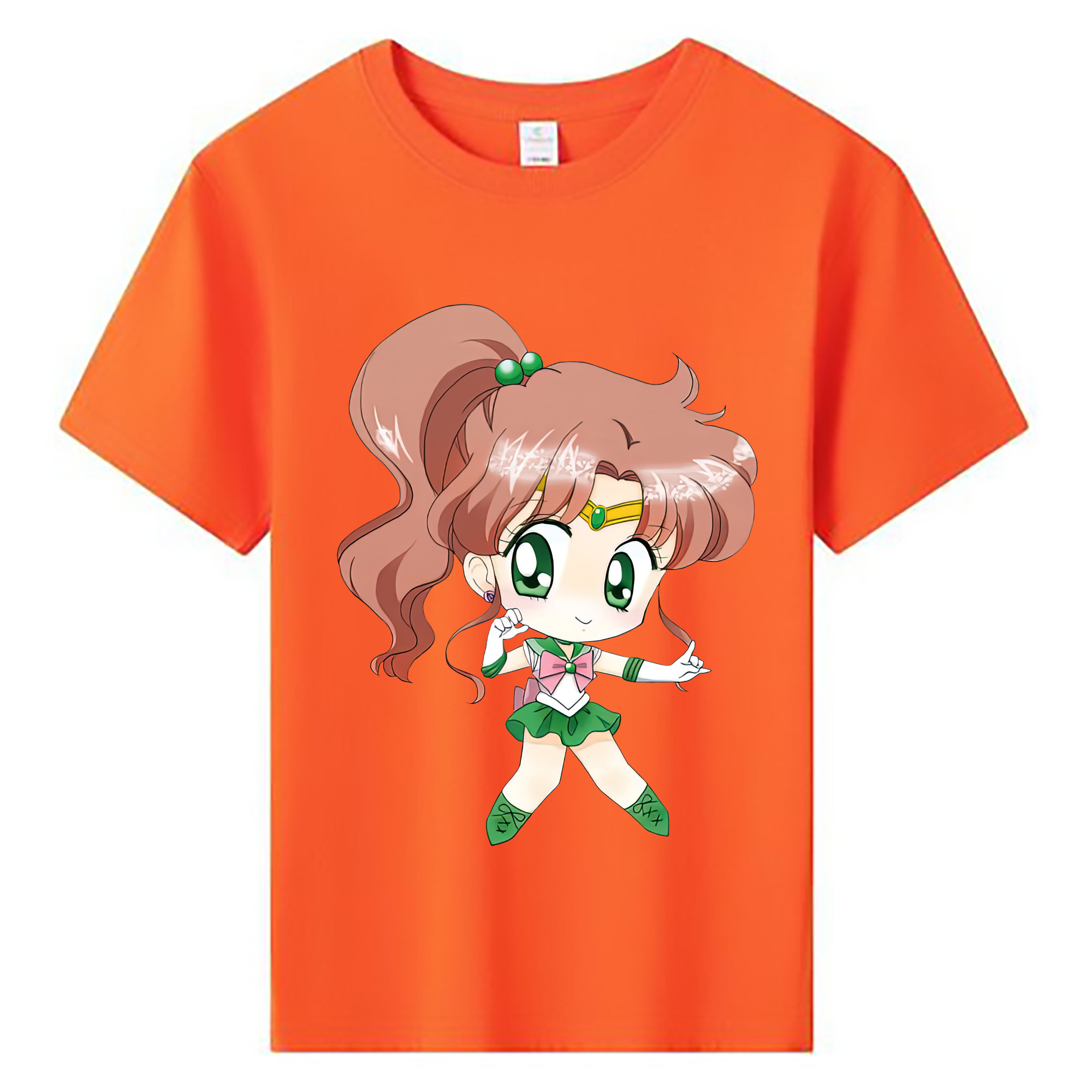 （画像用） 美少女戦士セーラームーン 木野 まこと きの まこと Sailor Moon Kino Makoto （セーラージュピター；Sailor Jupiter） 綿100％キッズTシャツ（フロントプリント）
