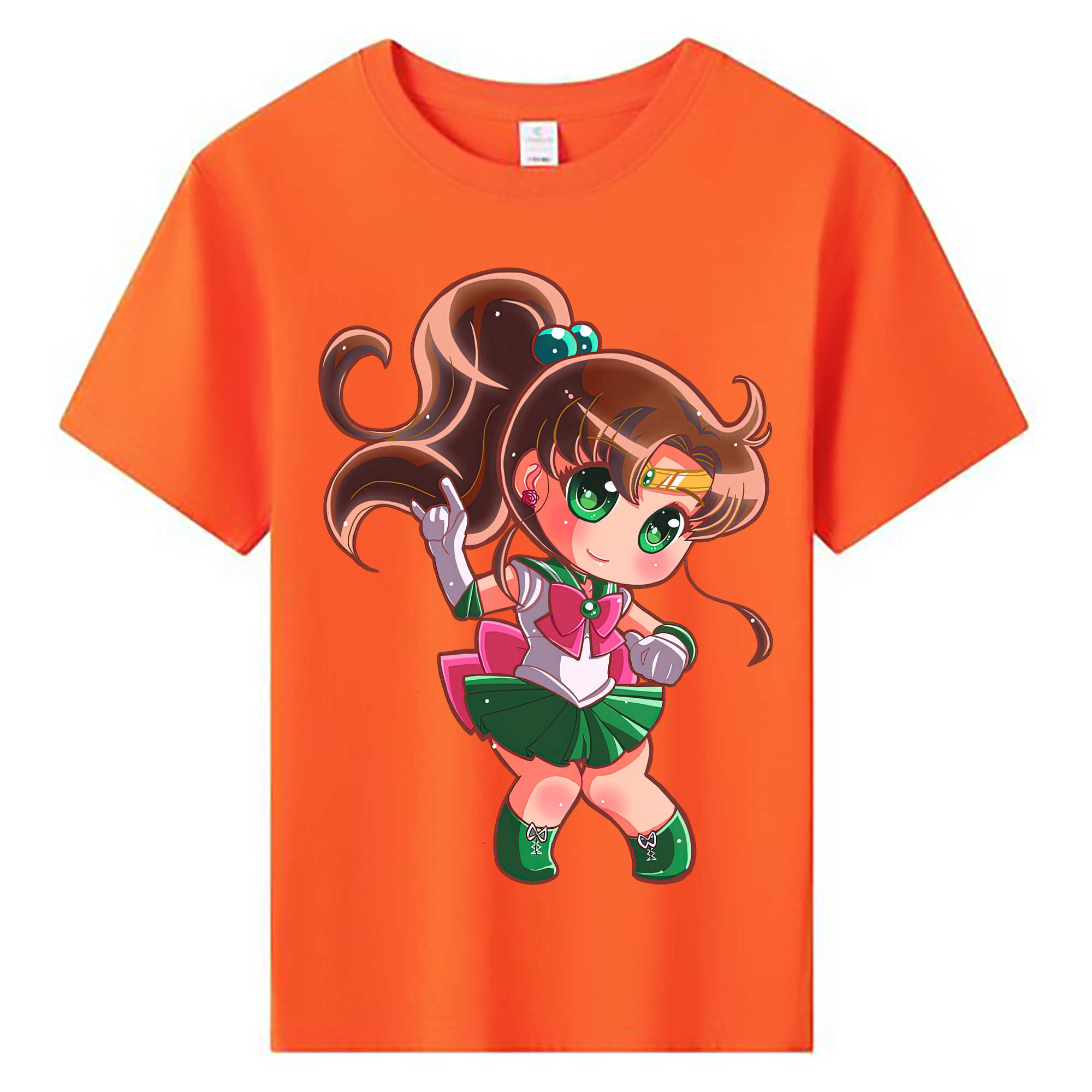 （画像用） 美少女戦士セーラームーン 木野 まこと きの まこと Sailor Moon Kino Makoto （セーラージュピター；Sailor Jupiter） 綿100％キッズTシャツ（フロントプリント）