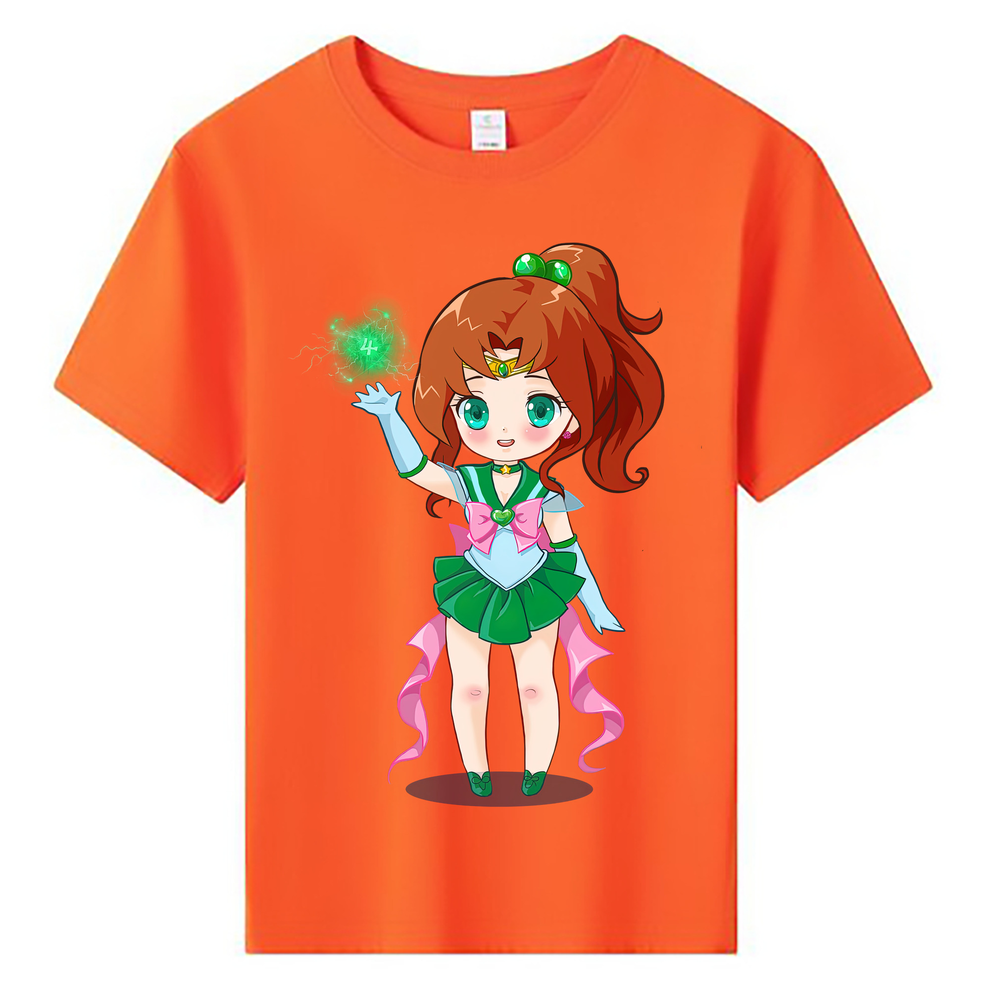 （画像用） 美少女戦士セーラームーン 木野 まこと きの まこと Sailor Moon Kino Makoto （セーラージュピター；Sailor Jupiter） 綿100％キッズTシャツ（フロントプリント）