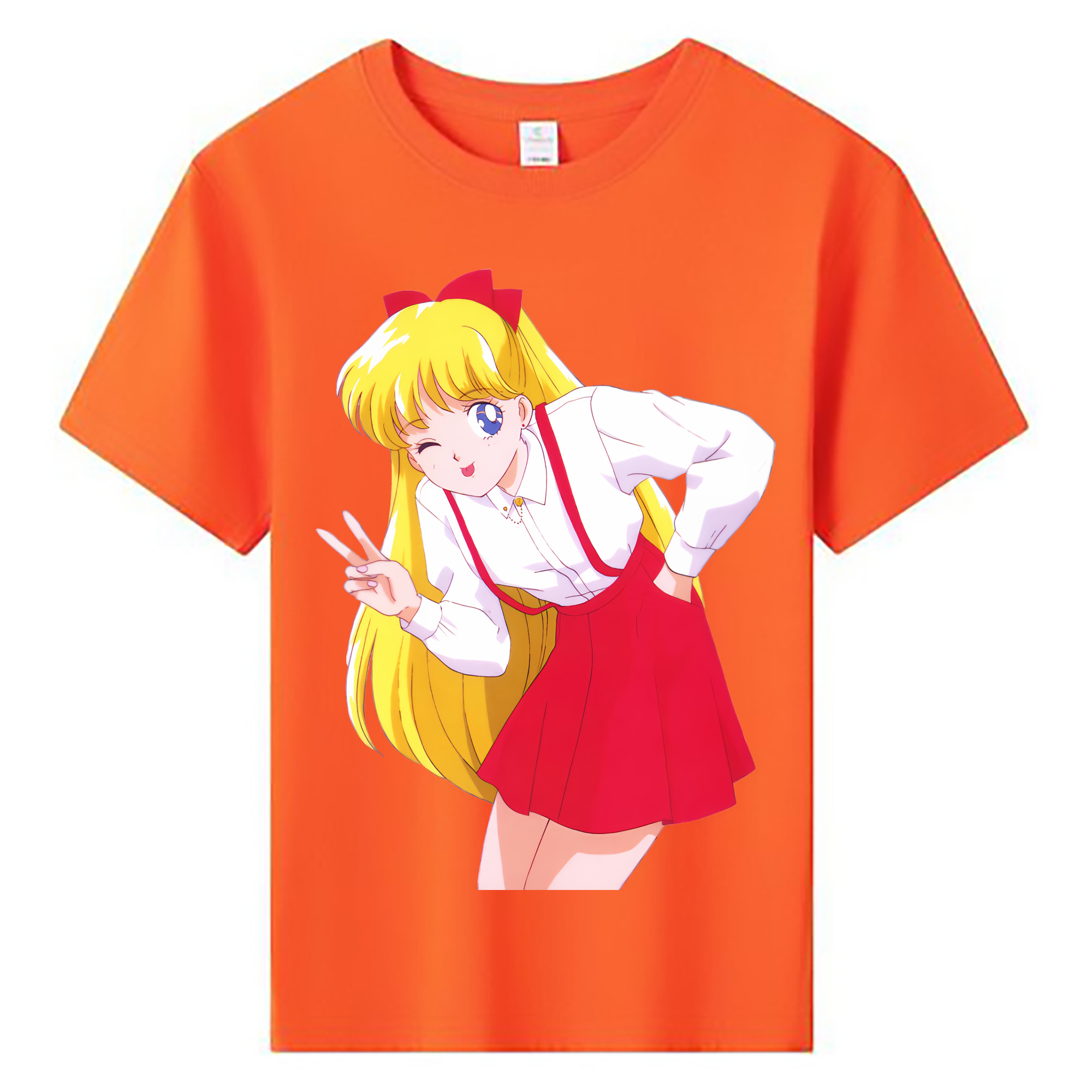 （画像用） 美少女戦士セーラームーン 愛野 美奈子 あいの みなこ Sailor Moon Aino Minako 綿100％キッズTシャツ（フロントプリント）