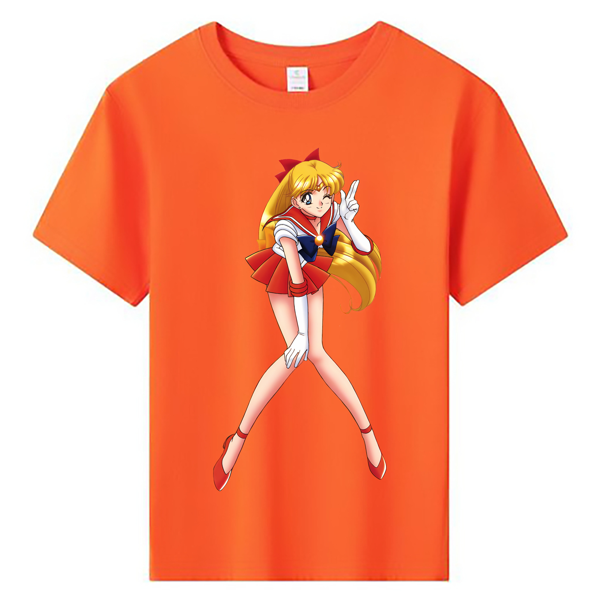 （画像用） 美少女戦士セーラームーン 愛野 美奈子 あいの みなこ Sailor Moon Aino Minako 綿100％キッズTシャツ（フロントプリント）