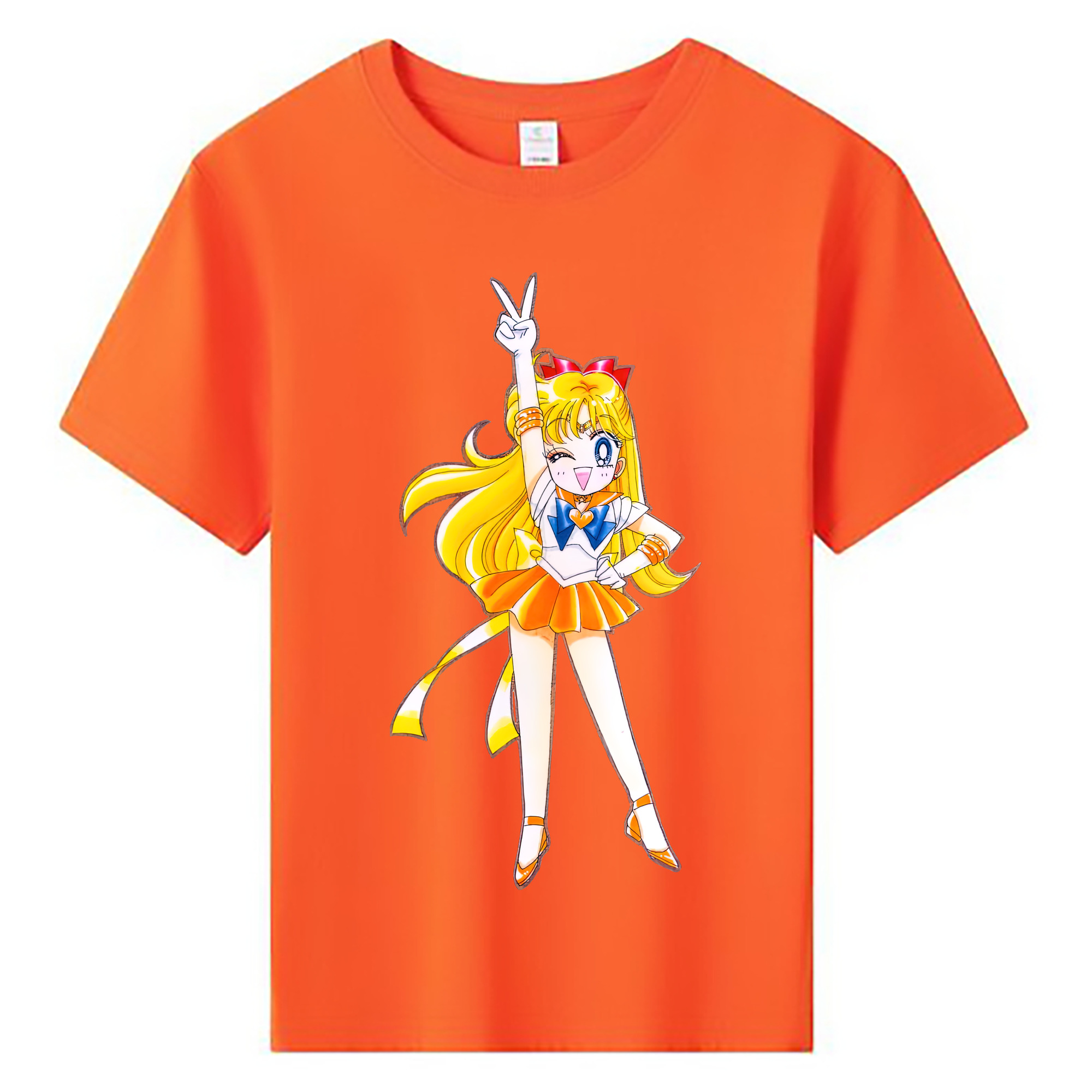 （画像用） 美少女戦士セーラームーン 愛野 美奈子 あいの みなこ Sailor Moon Aino Minako 綿100％キッズTシャツ（フロントプリント）