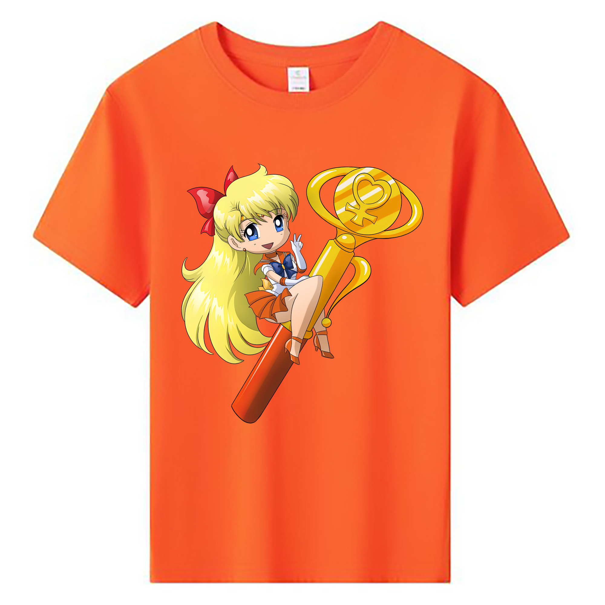 （画像用） 美少女戦士セーラームーン 愛野 美奈子 あいの みなこ Sailor Moon Aino Minako 綿100％キッズTシャツ（フロントプリント）