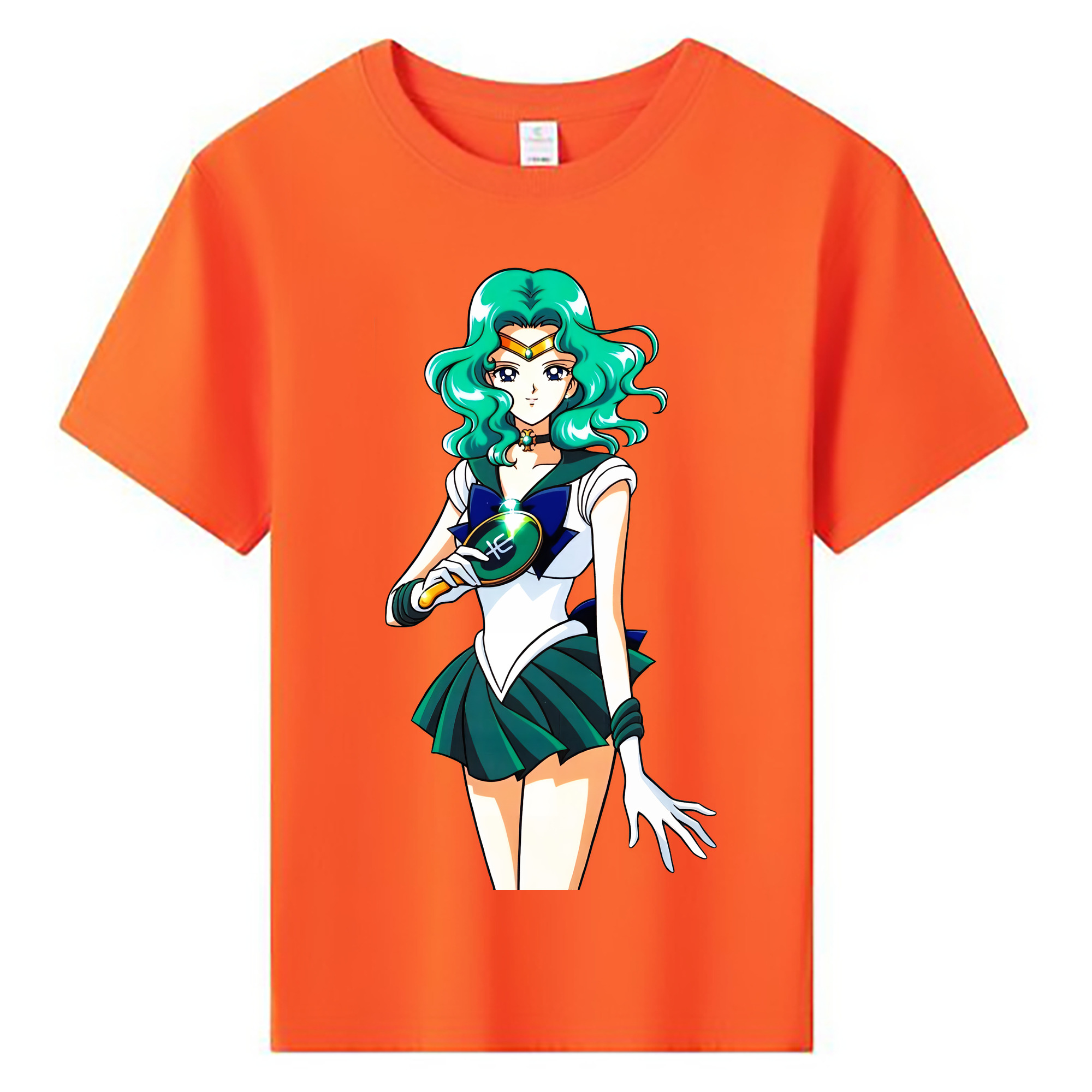 （画像用） 美少女戦士セーラームーン 海王 みちる（かいおう みちる） Sailor Moon Kaiou Michiru 綿100％キッズTシャツ（フロントプリント）