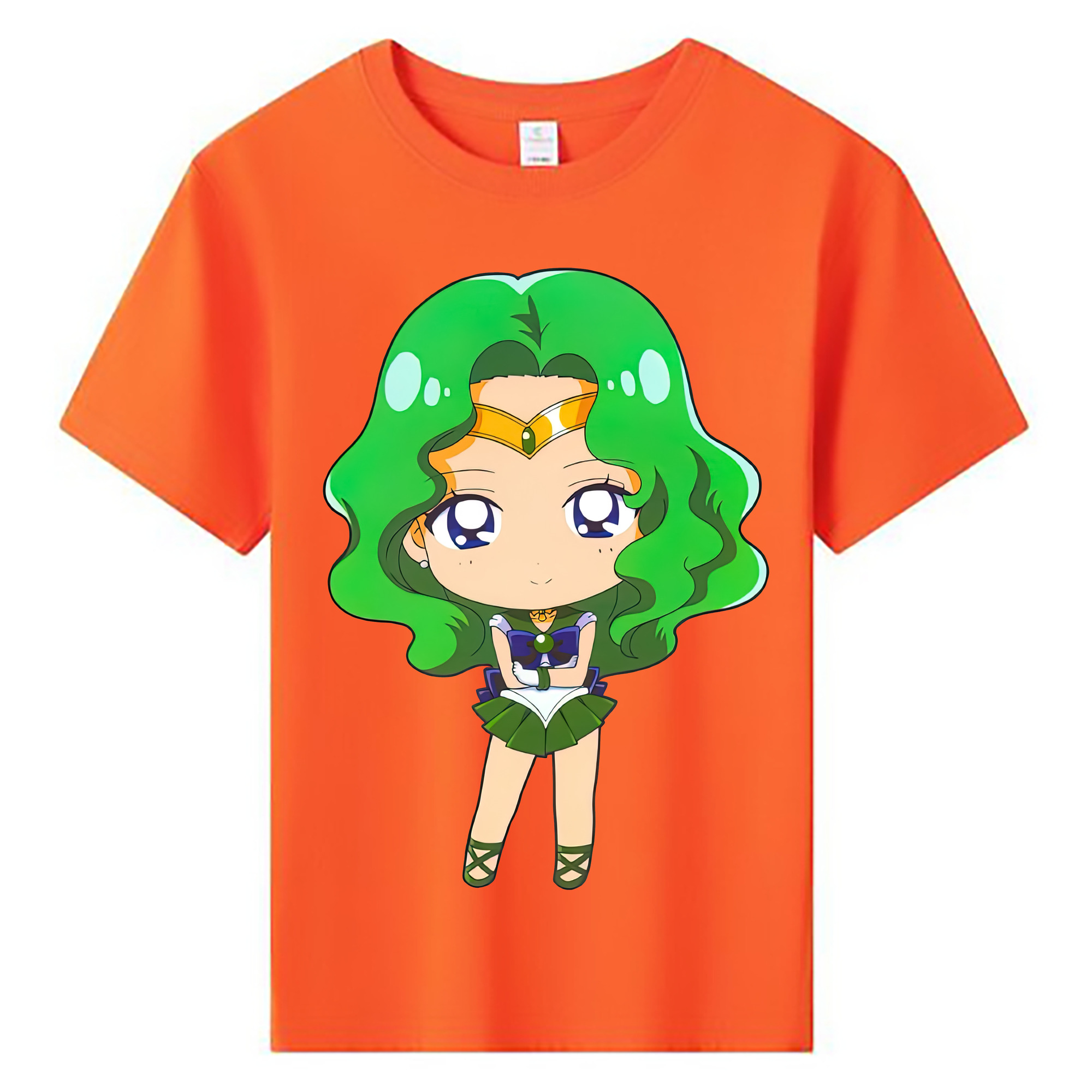 （画像用） 美少女戦士セーラームーン 海王 みちる（かいおう みちる） Sailor Moon Kaiou Michiru 綿100％キッズTシャツ（フロントプリント）