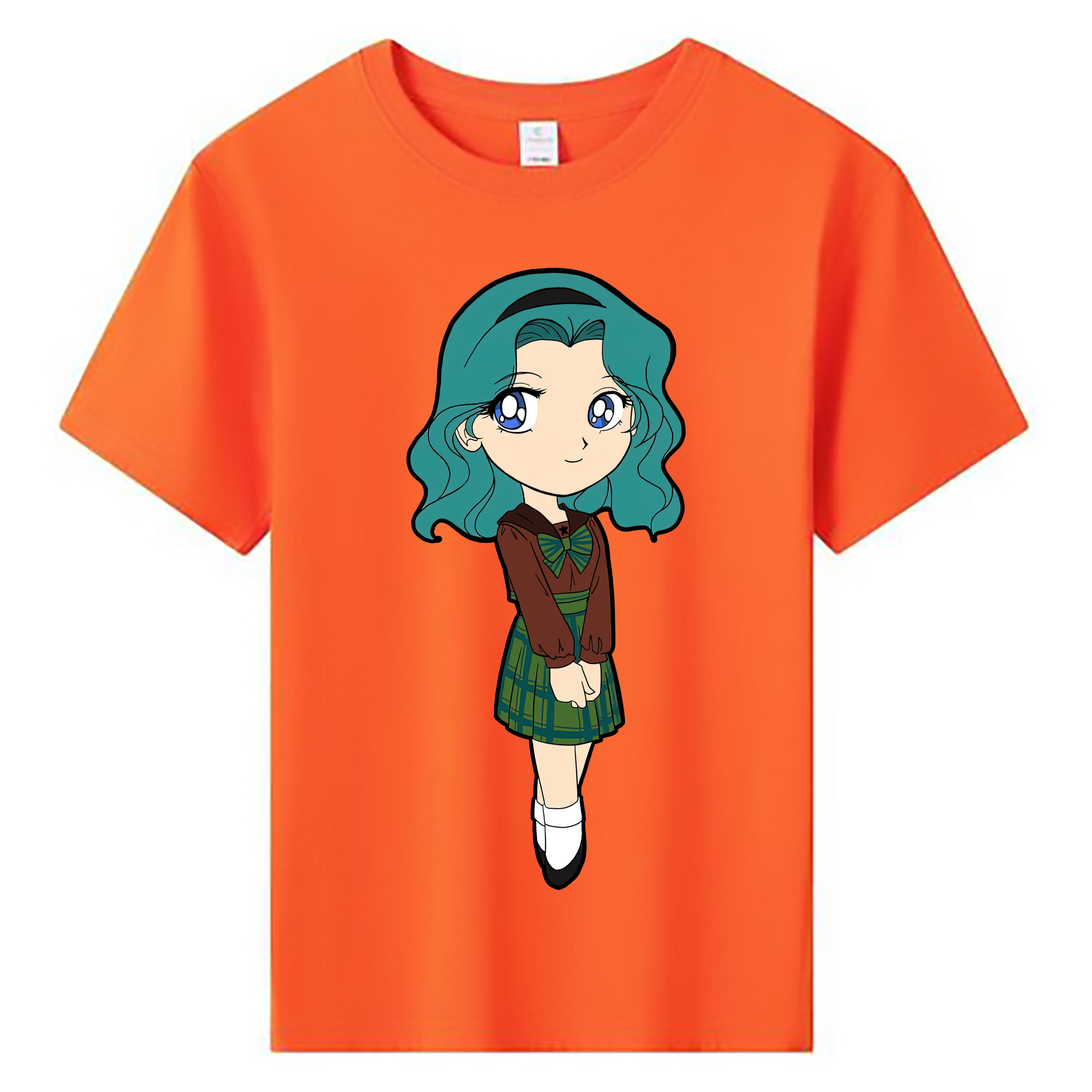 （画像用） 美少女戦士セーラームーン 海王 みちる（かいおう みちる） Sailor Moon Kaiou Michiru 綿100％キッズTシャツ（フロントプリント）