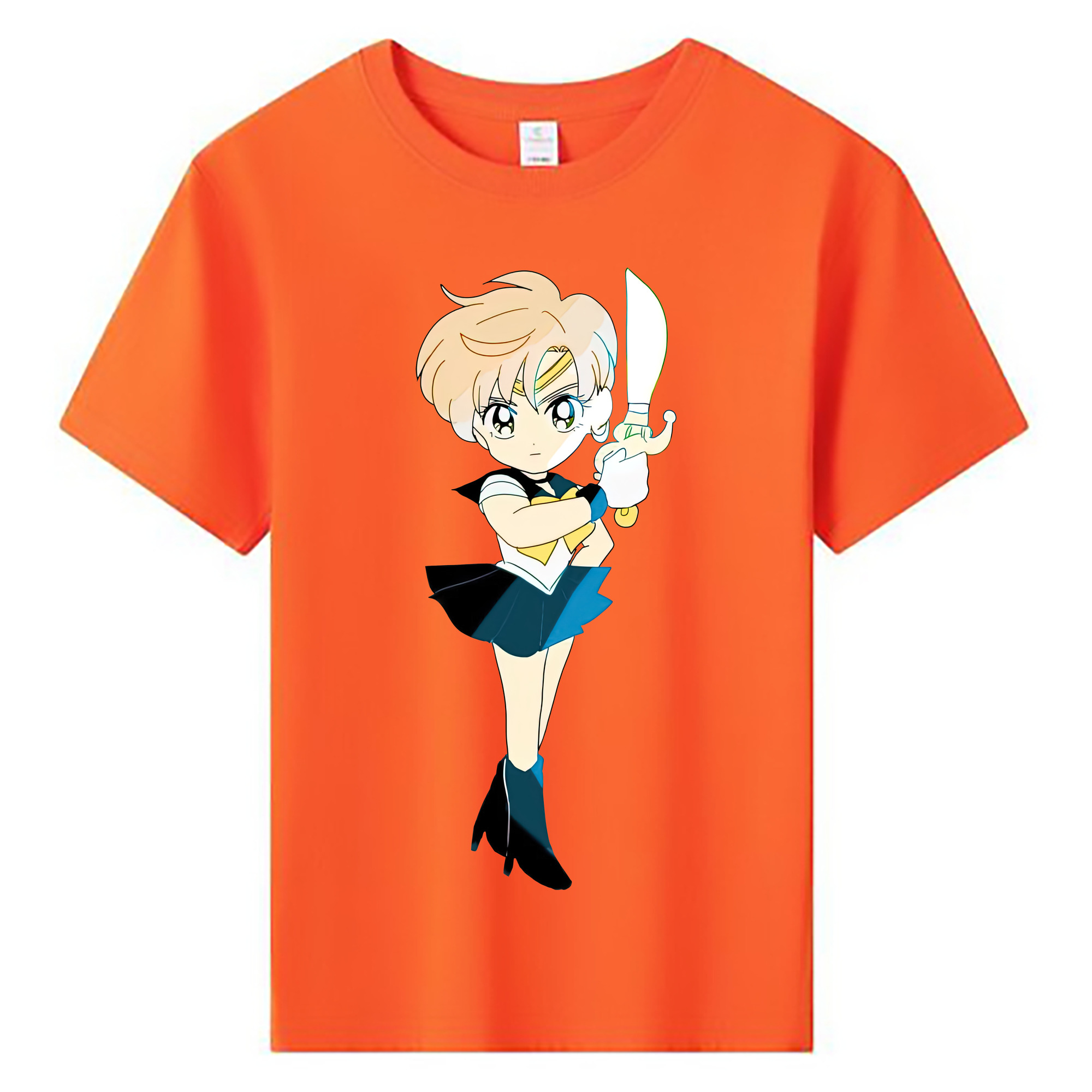 （画像用） 美少女戦士セーラームーン 天王はるか Sailor Moon Tenoh Haruka 綿100％キッズTシャツ（フロントプリント）