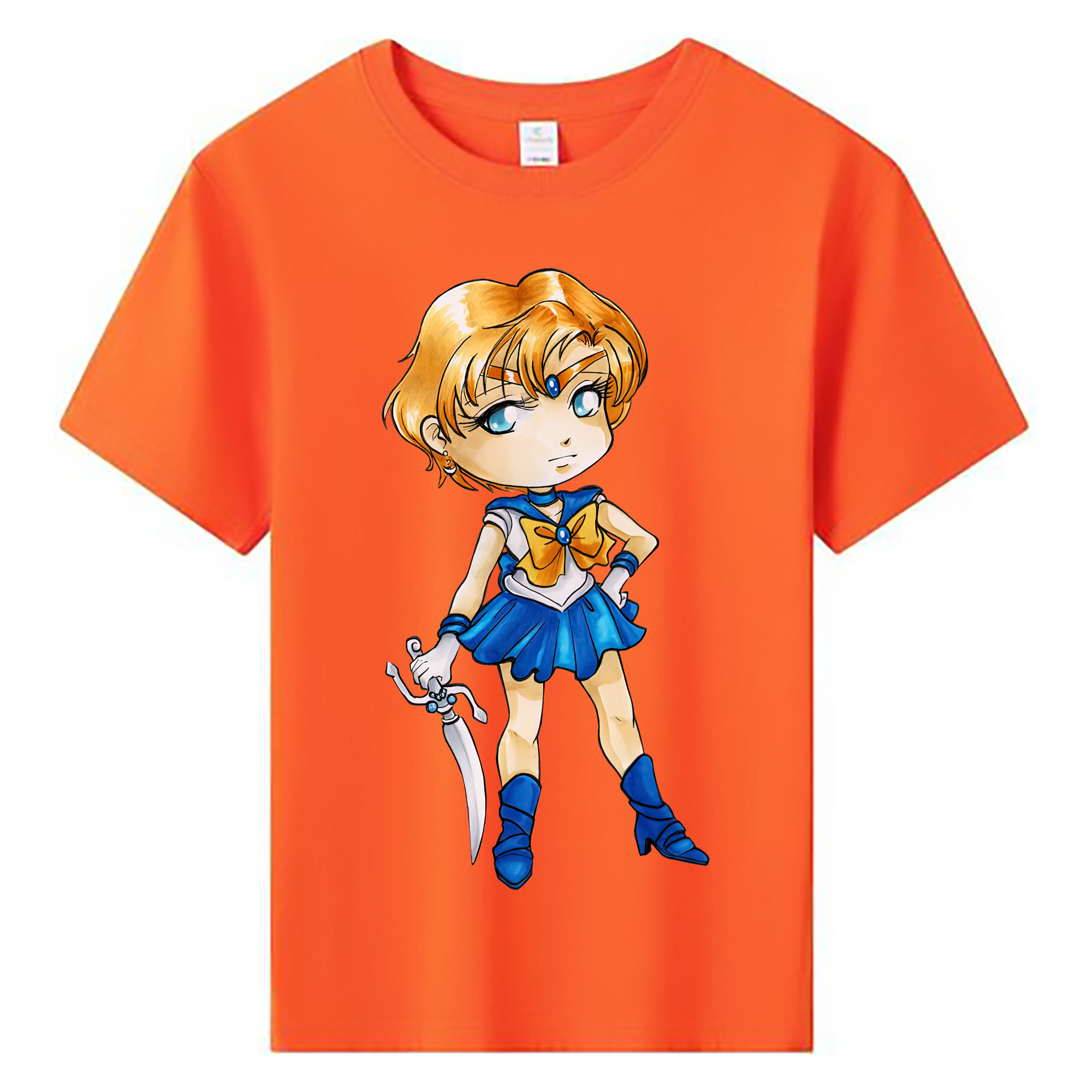 （画像用） 美少女戦士セーラームーン 天王はるか Sailor Moon Tenoh Haruka 綿100％キッズTシャツ（フロントプリント）