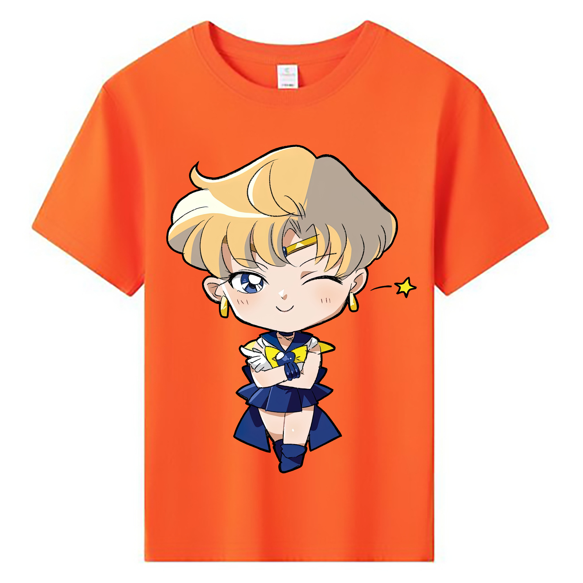 （画像用） 美少女戦士セーラームーン 天王はるか Sailor Moon Tenoh Haruka 綿100％キッズTシャツ（フロントプリント）