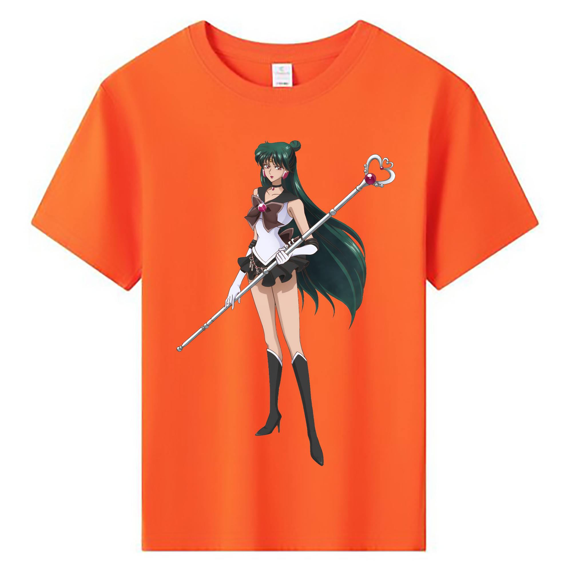 （画像用） 美少女戦士セーラームーン 冥王せつな Sailor Moon Meiou Setsuna 綿100％キッズTシャツ（フロントプリント）