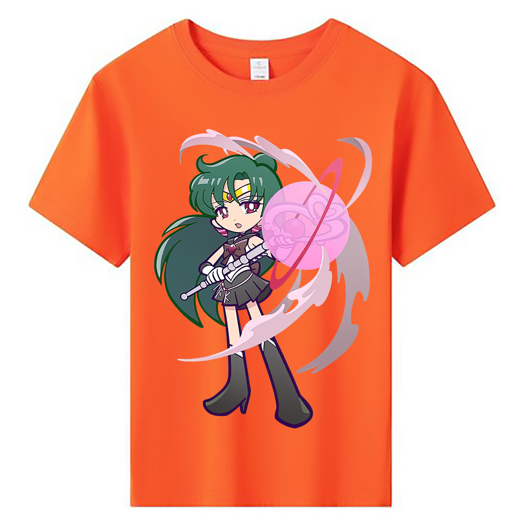 （画像用） 美少女戦士セーラームーン 冥王せつな Sailor Moon Meiou Setsuna 綿100％キッズTシャツ（フロントプリント）