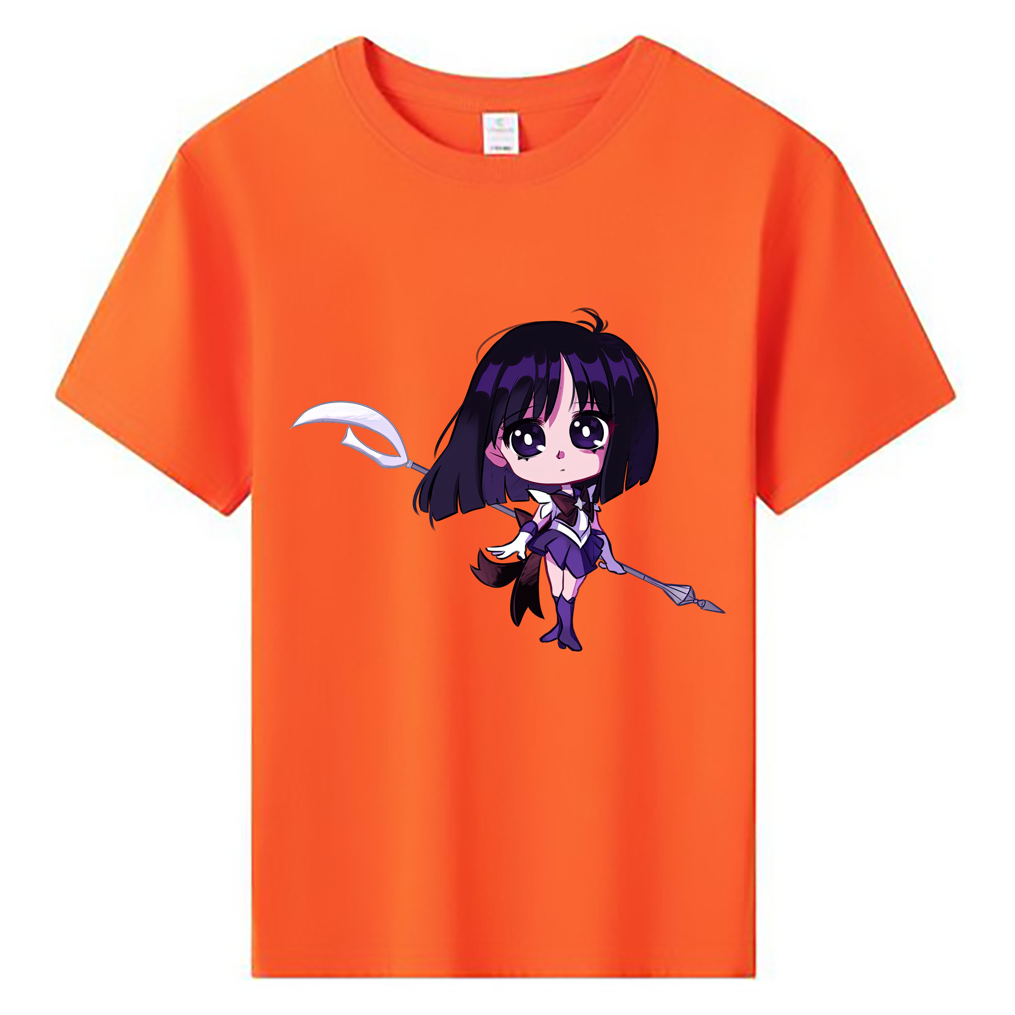 （画像用） 美少女戦士セーラームーン 土萠ほたる Sailor Moon Tomoe Hotaru （セーラーサターン；Sailor Saturn） 綿100％キッズTシャツ（フロントプリント）