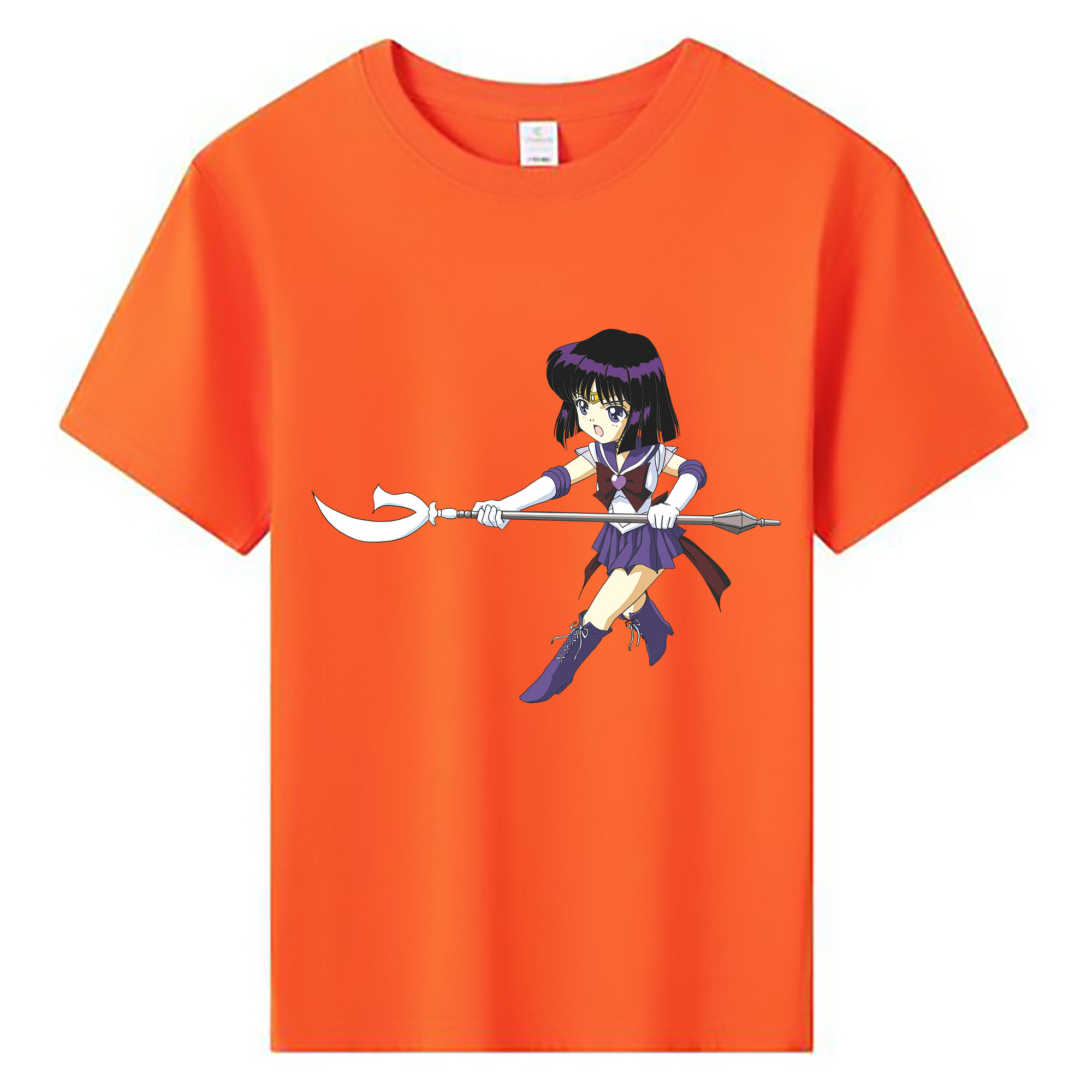 （画像用） 美少女戦士セーラームーン 土萠ほたる Sailor Moon Tomoe Hotaru （セーラーサターン；Sailor Saturn） 綿100％キッズTシャツ（フロントプリント）