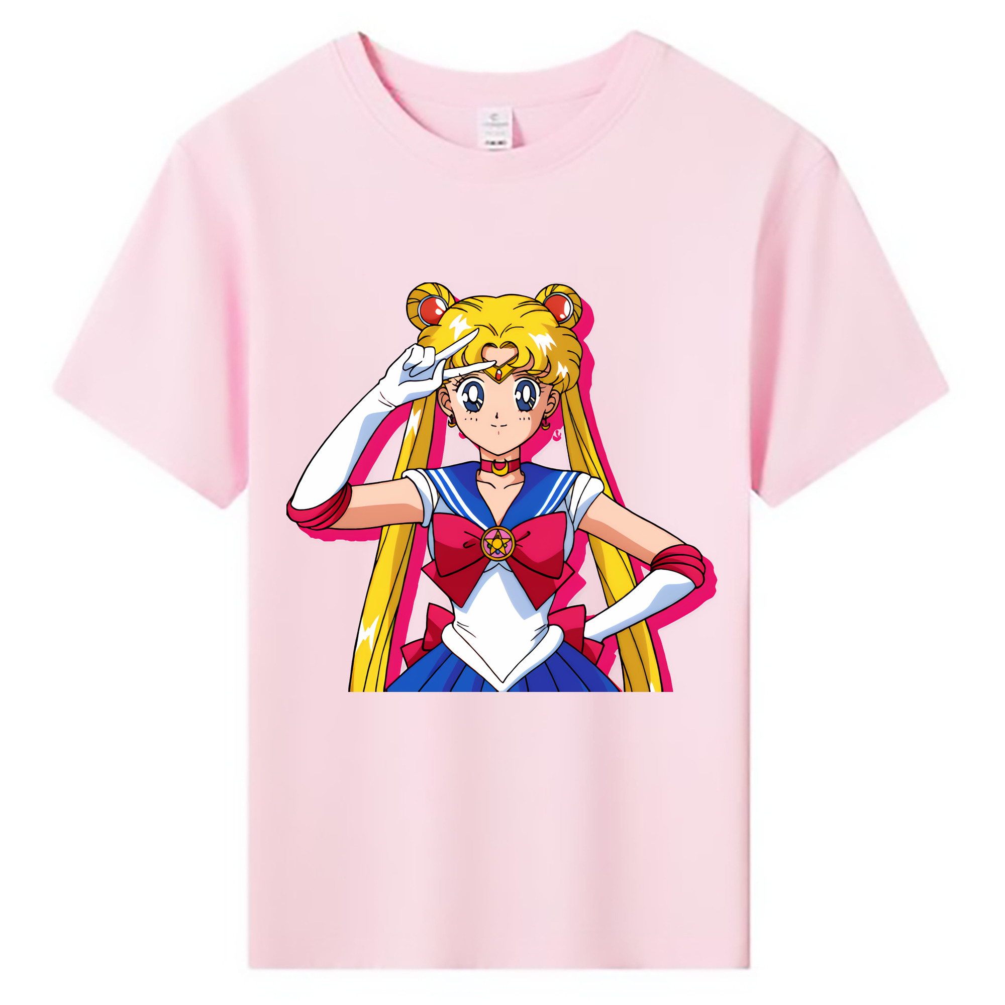 （画像用） 美少女戦士セーラームーン 月野 うさぎ つきの うさぎ Sailor Moon Tsukino Usagi 綿100％キッズTシャツ（フロントプリント）