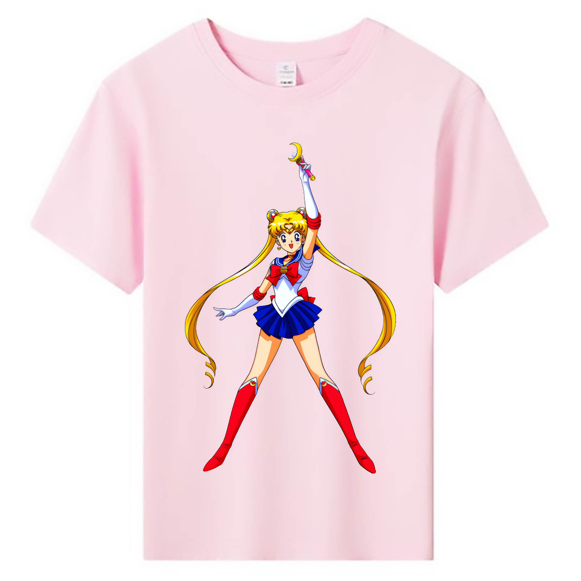 （画像用） 美少女戦士セーラームーン 月野 うさぎ つきの うさぎ Sailor Moon Tsukino Usagi 綿100％キッズTシャツ（フロントプリント）