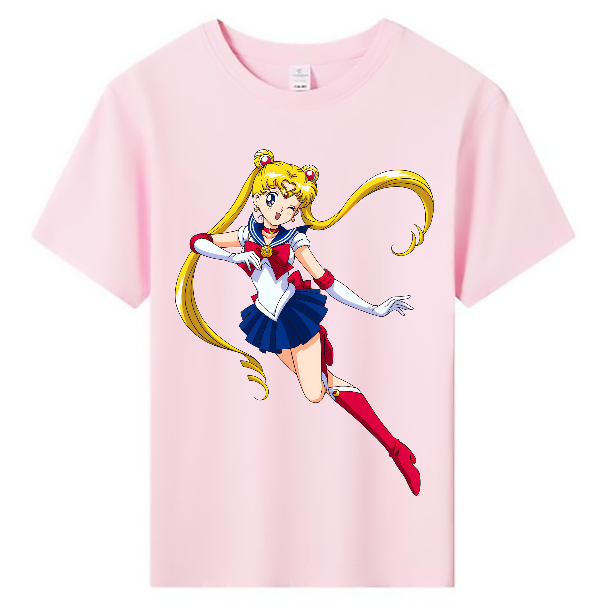 （画像用） 美少女戦士セーラームーン 月野 うさぎ つきの うさぎ Sailor Moon Tsukino Usagi 綿100％キッズTシャツ（フロントプリント）