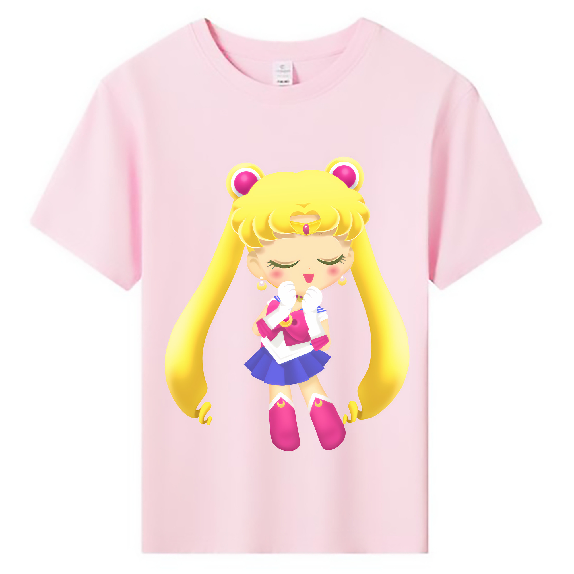 （画像用） 美少女戦士セーラームーン 月野 うさぎ つきの うさぎ Sailor Moon Tsukino Usagi 綿100％キッズTシャツ（フロントプリント）