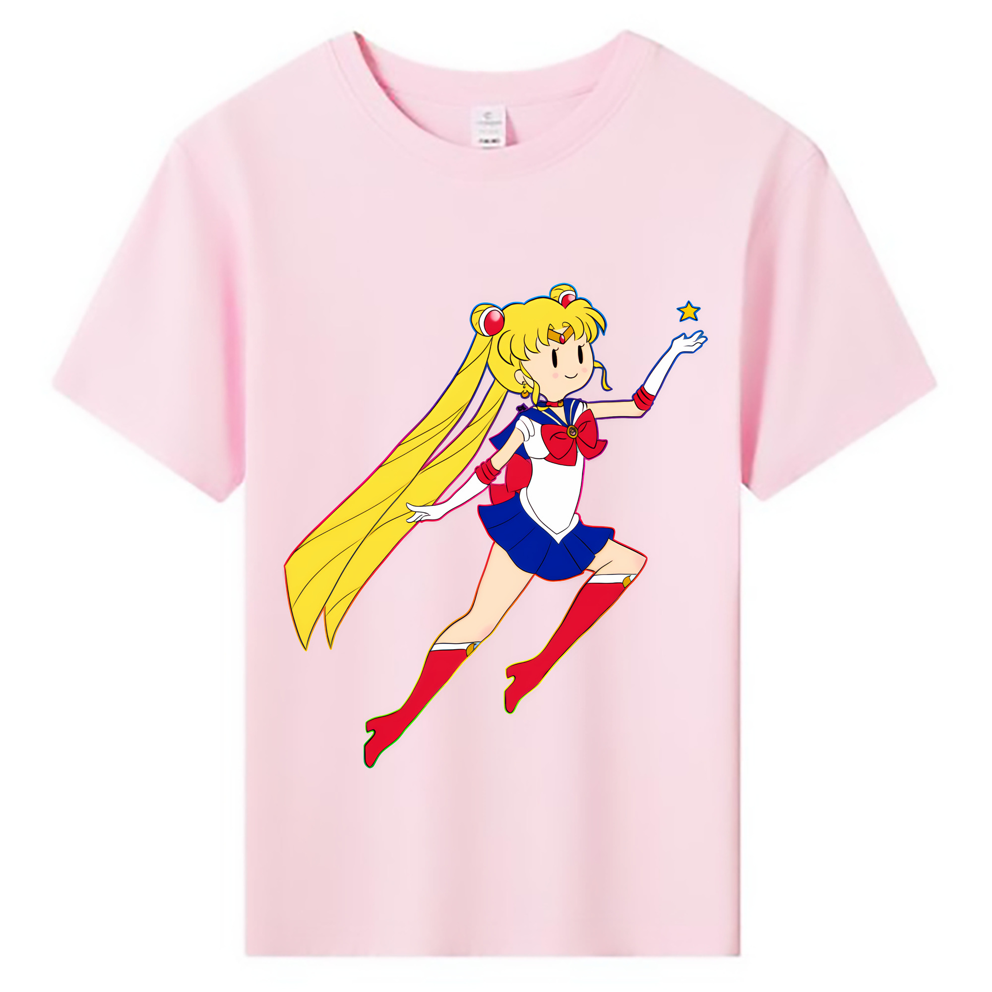 （画像用） 美少女戦士セーラームーン 月野 うさぎ つきの うさぎ Sailor Moon Tsukino Usagi 綿100％キッズTシャツ（フロントプリント）