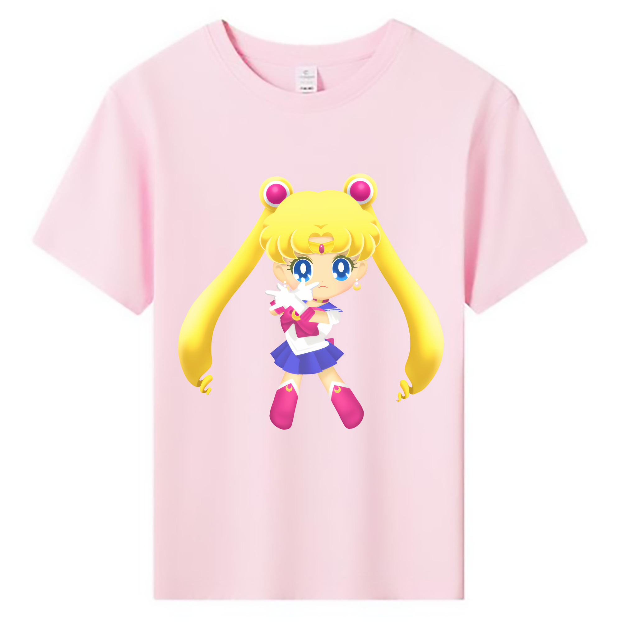 （画像用） 美少女戦士セーラームーン 月野 うさぎ つきの うさぎ Sailor Moon Tsukino Usagi 綿100％キッズTシャツ（フロントプリント）