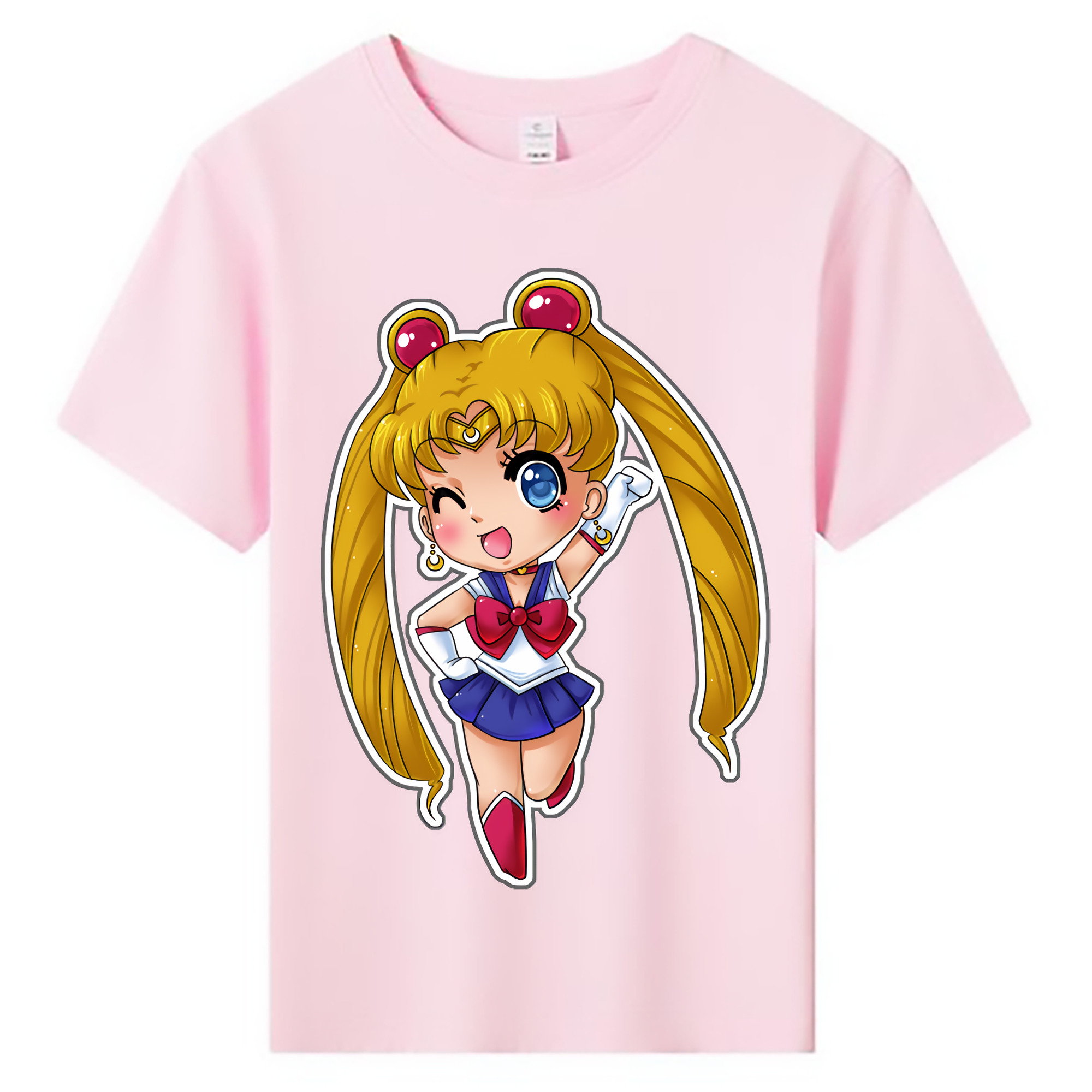 （画像用） 美少女戦士セーラームーン 月野 うさぎ つきの うさぎ Sailor Moon Tsukino Usagi 綿100％キッズTシャツ（フロントプリント）