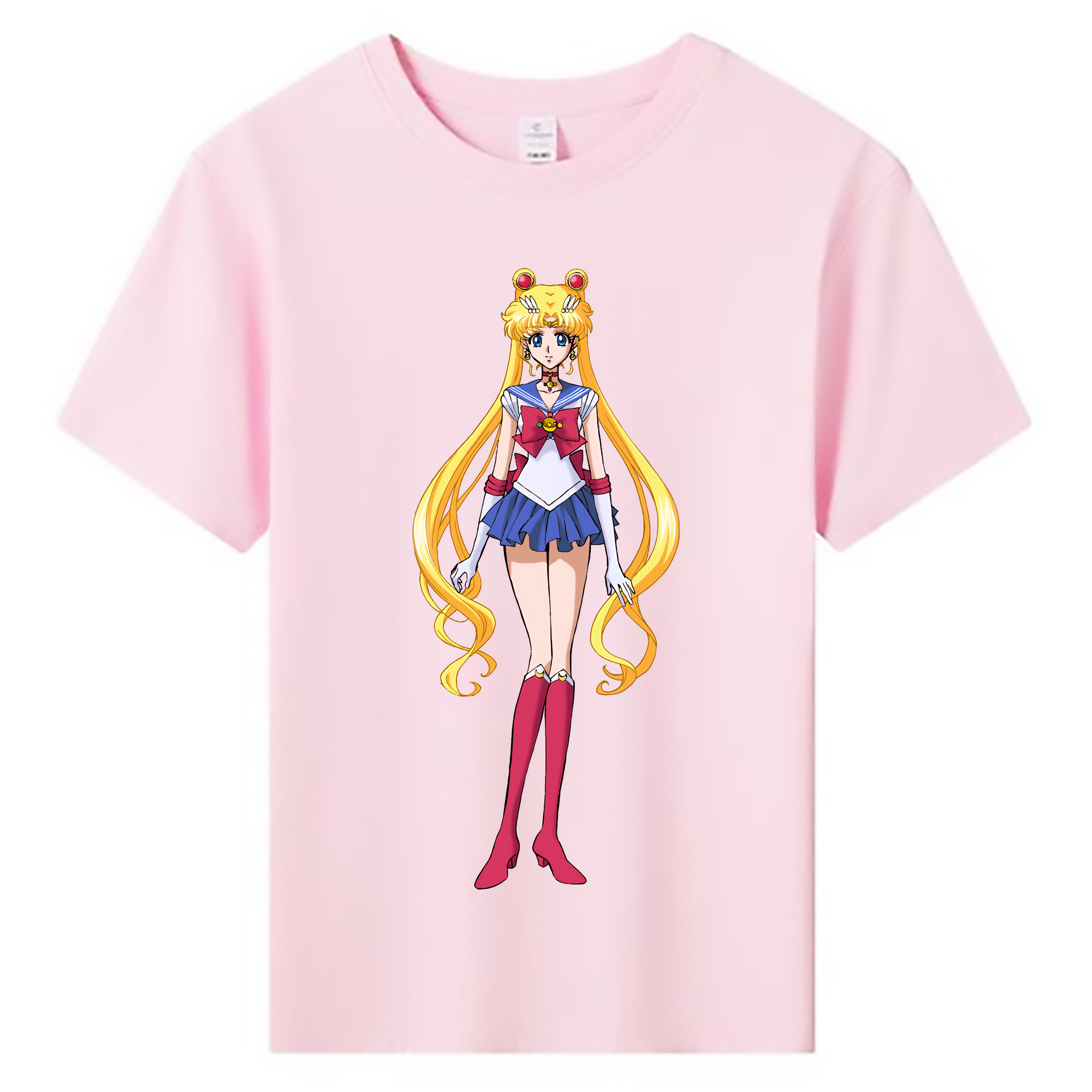 （画像用） 美少女戦士セーラームーン 月野 うさぎ つきの うさぎ Sailor Moon Tsukino Usagi 綿100％キッズTシャツ（フロントプリント）
