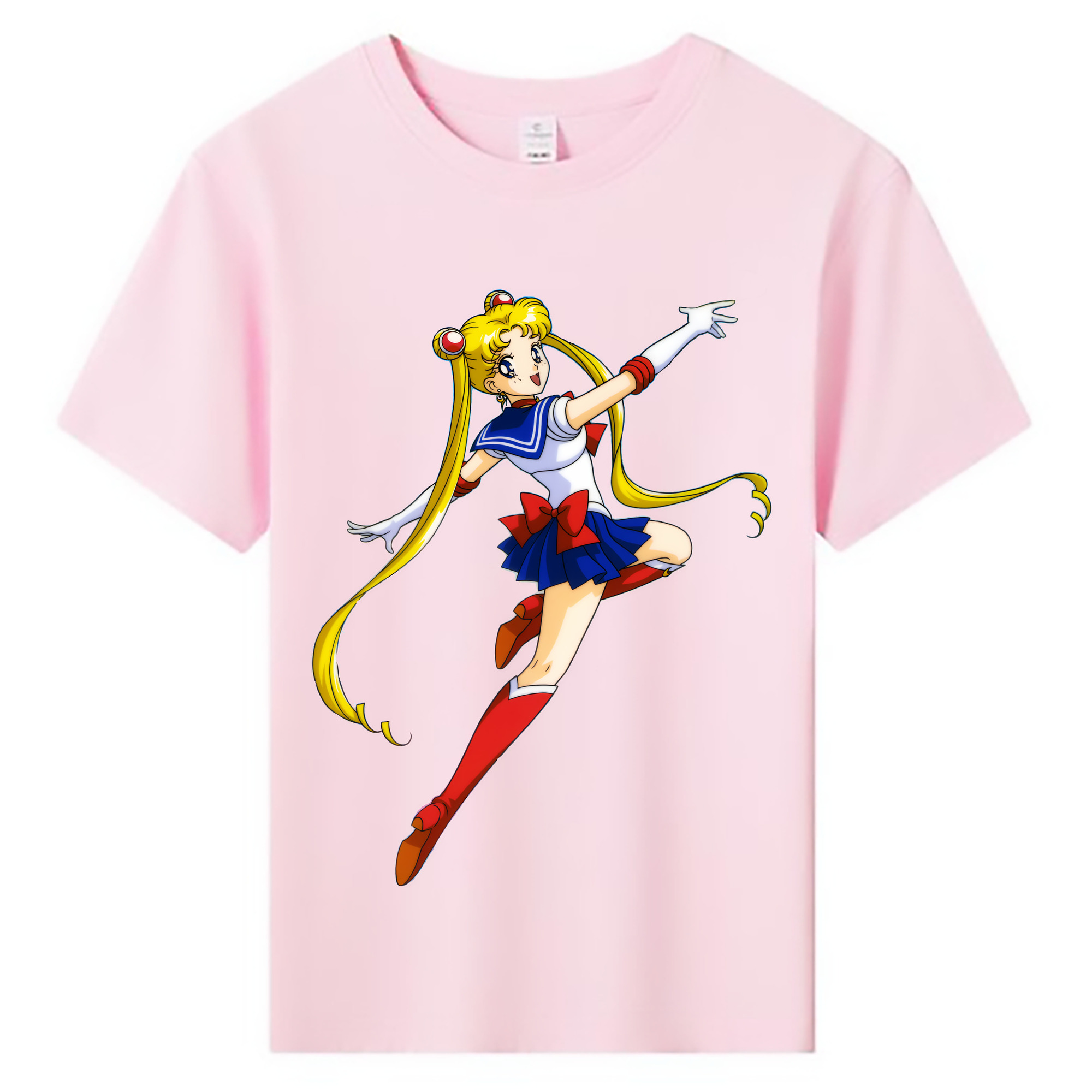 （画像用） 美少女戦士セーラームーン 月野 うさぎ つきの うさぎ Sailor Moon Tsukino Usagi 綿100％キッズTシャツ（フロントプリント）