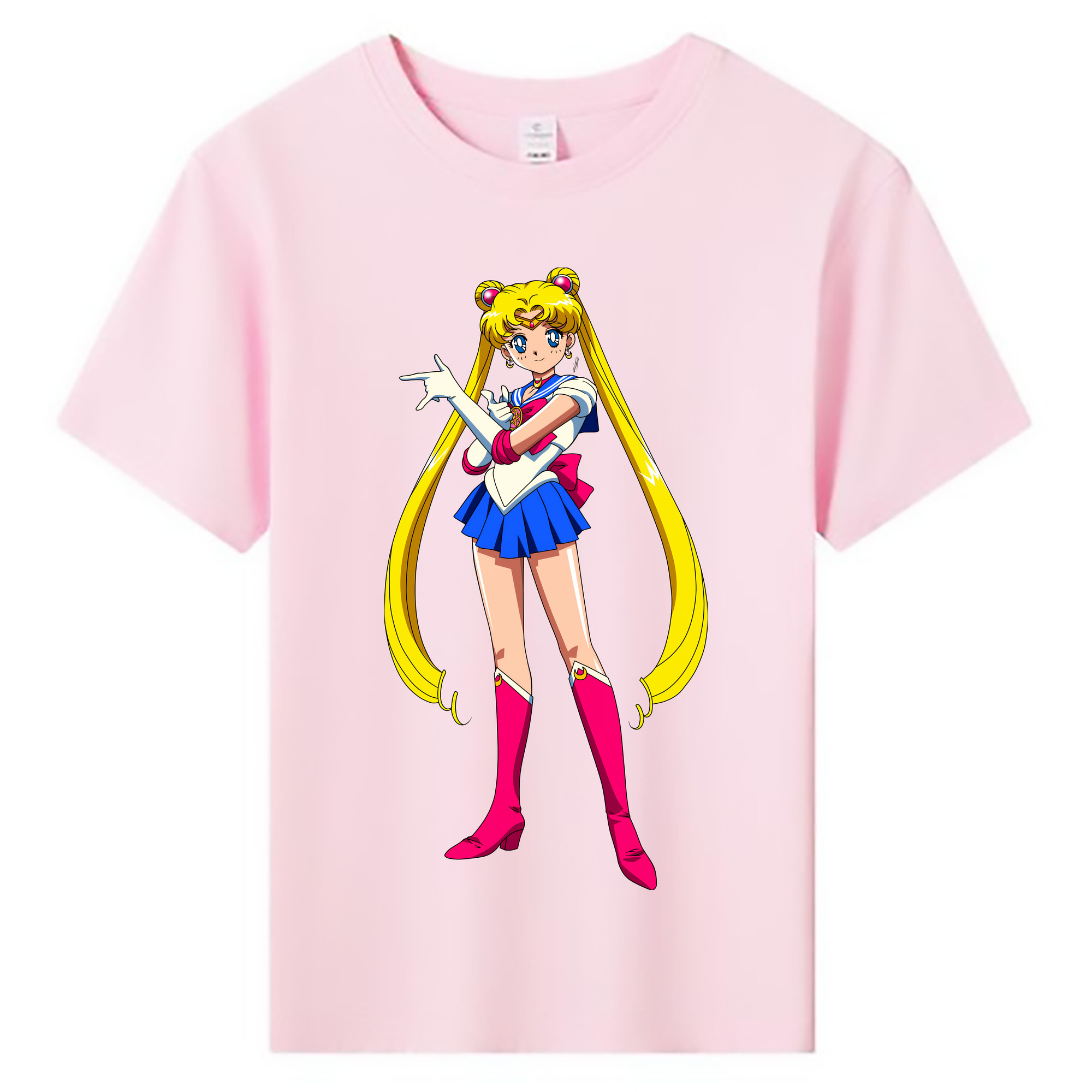 （画像用） 美少女戦士セーラームーン 月野 うさぎ つきの うさぎ Sailor Moon Tsukino Usagi 綿100％キッズTシャツ（フロントプリント）