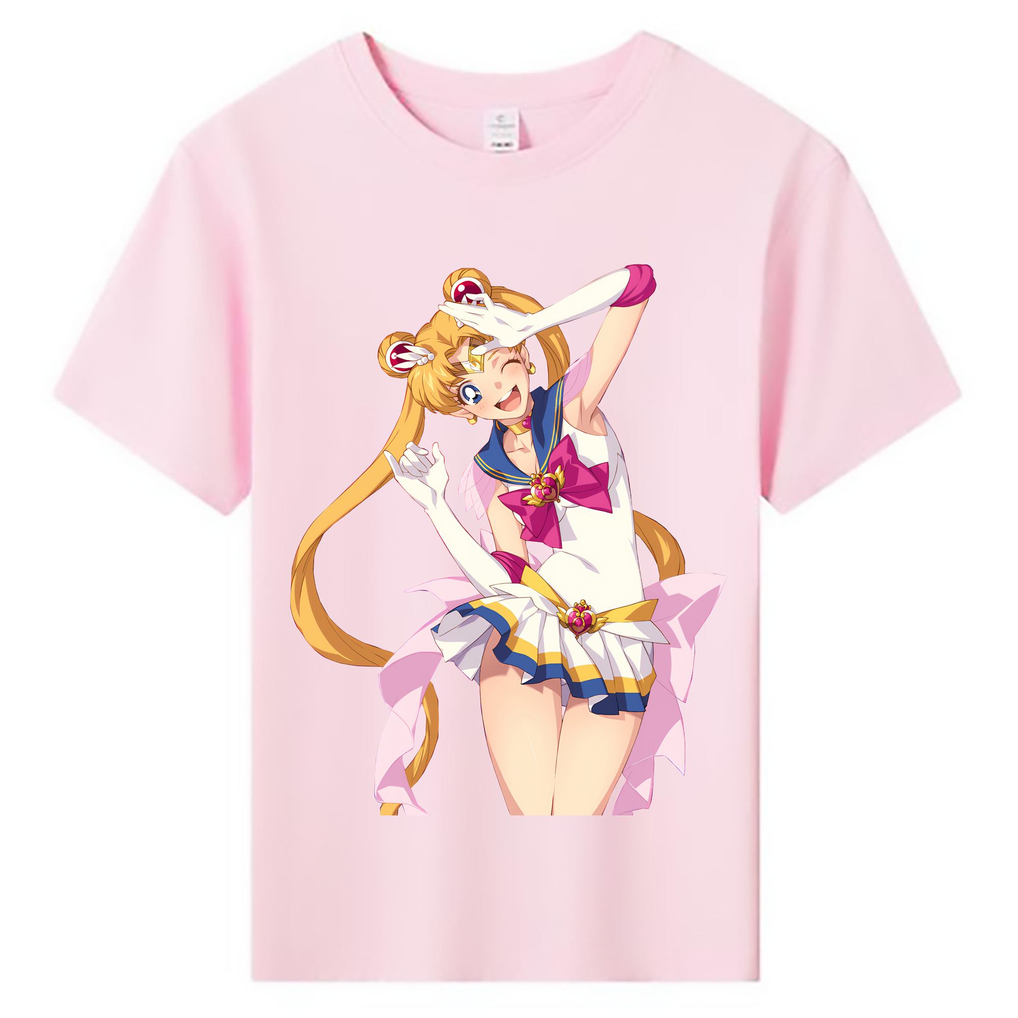 （画像用） 美少女戦士セーラームーン 月野 うさぎ つきの うさぎ Sailor Moon Tsukino Usagi 綿100％キッズTシャツ（フロントプリント）