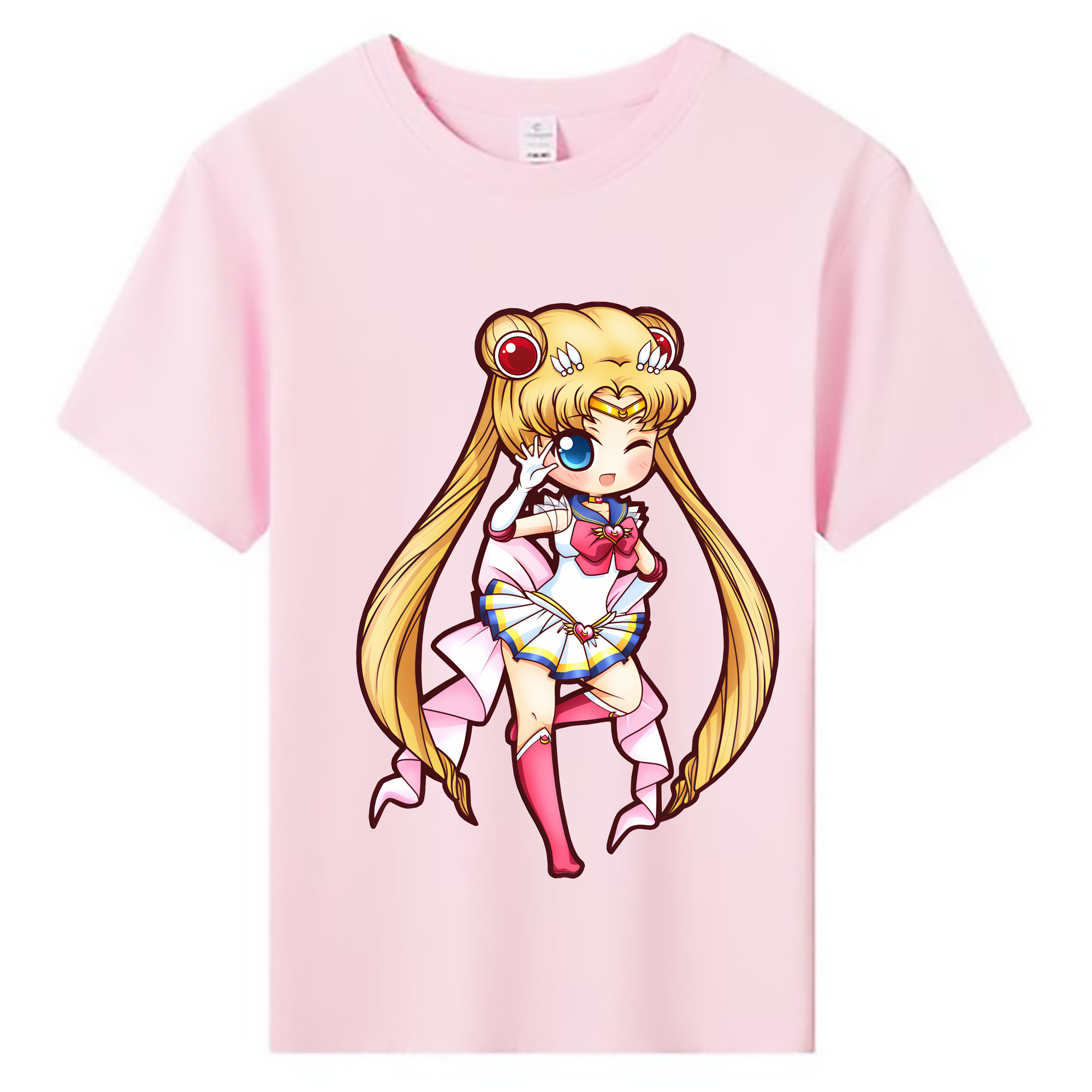 （画像用） 美少女戦士セーラームーン 月野 うさぎ つきの うさぎ Sailor Moon Tsukino Usagi 綿100％キッズTシャツ（フロントプリント）