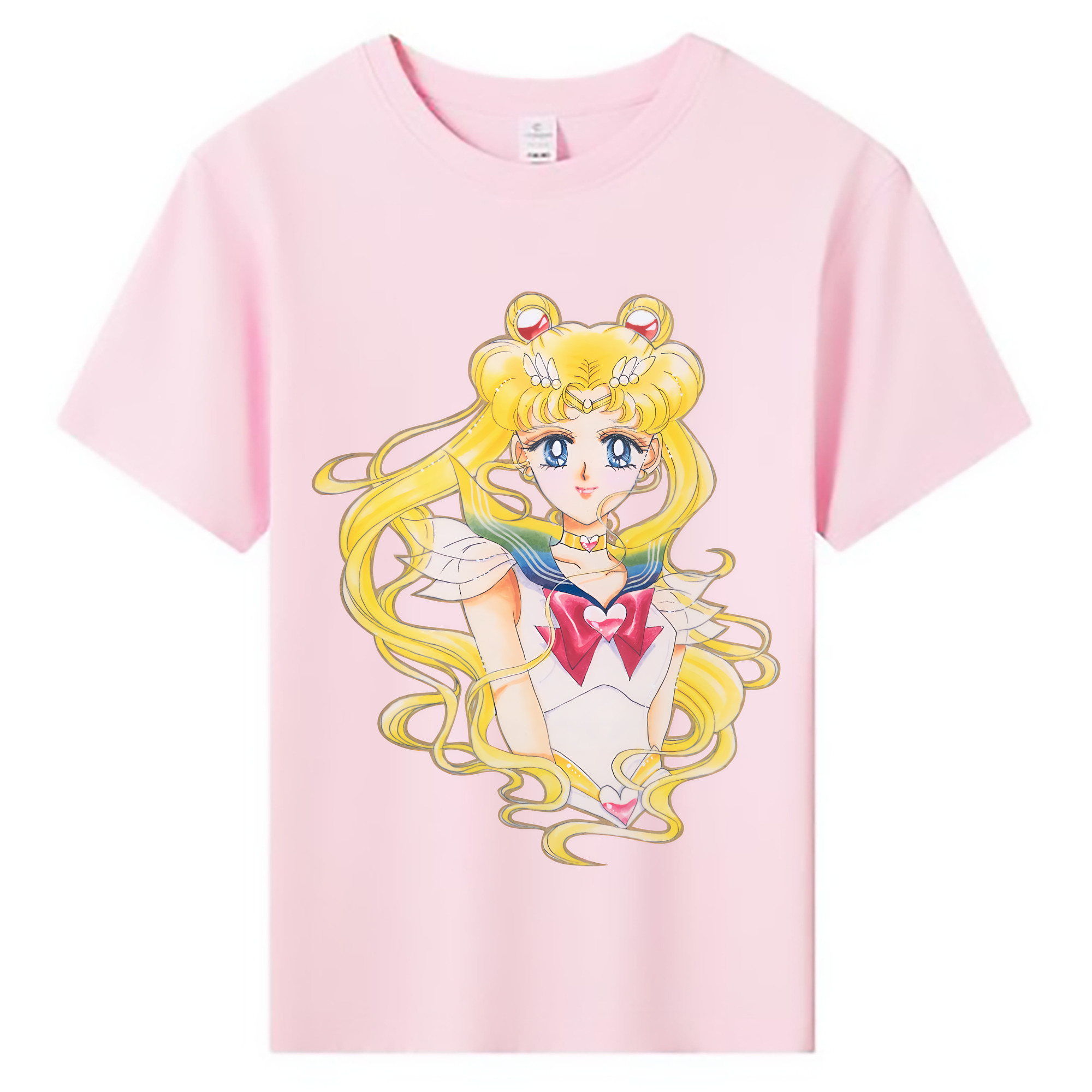 （画像用） 美少女戦士セーラームーン 月野 うさぎ つきの うさぎ Sailor Moon Tsukino Usagi 綿100％キッズTシャツ（フロントプリント）