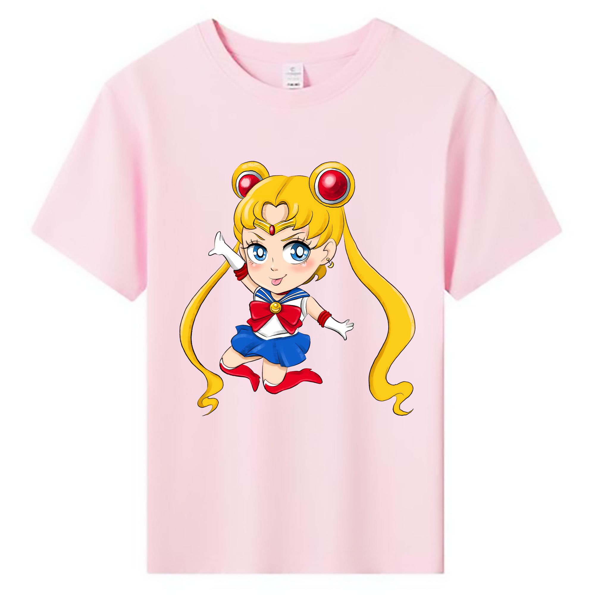 （画像用） 美少女戦士セーラームーン 月野 うさぎ つきの うさぎ Sailor Moon Tsukino Usagi 綿100％キッズTシャツ（フロントプリント）