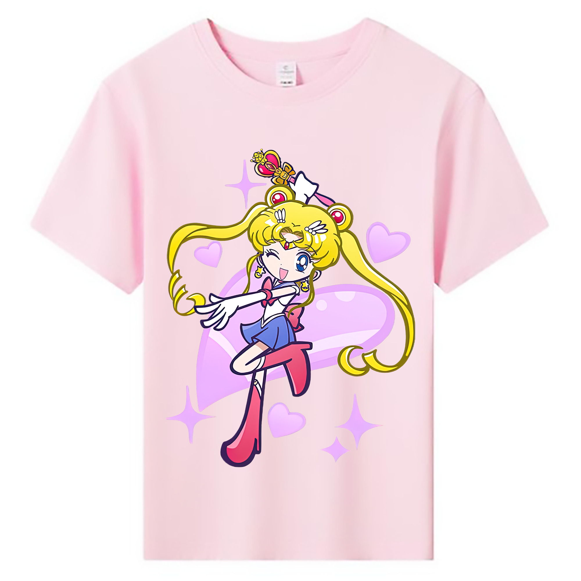 （画像用） 美少女戦士セーラームーン 月野 うさぎ つきの うさぎ Sailor Moon Tsukino Usagi 綿100％キッズTシャツ（フロントプリント）