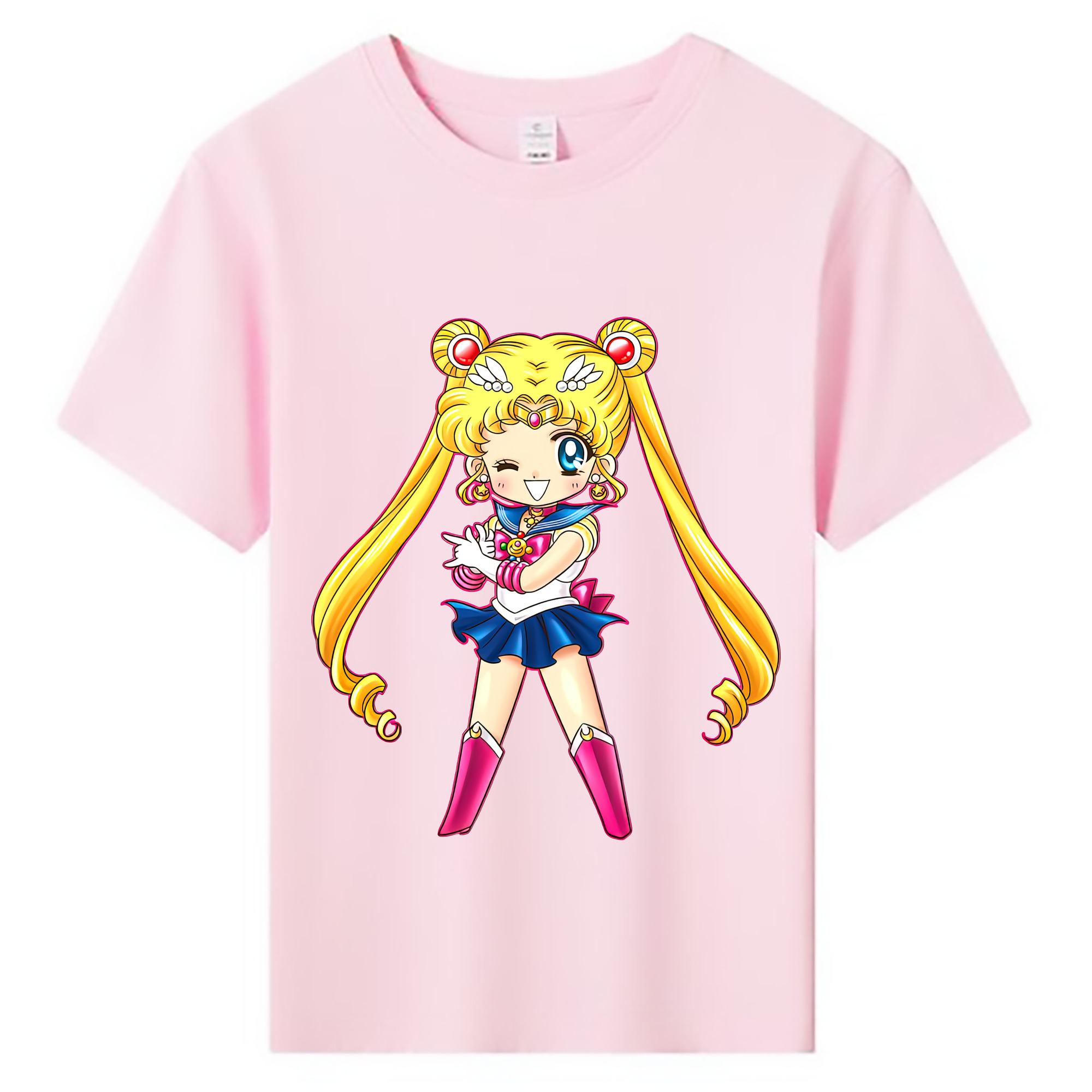 （画像用） 美少女戦士セーラームーン 月野 うさぎ つきの うさぎ Sailor Moon Tsukino Usagi 綿100％キッズTシャツ（フロントプリント）