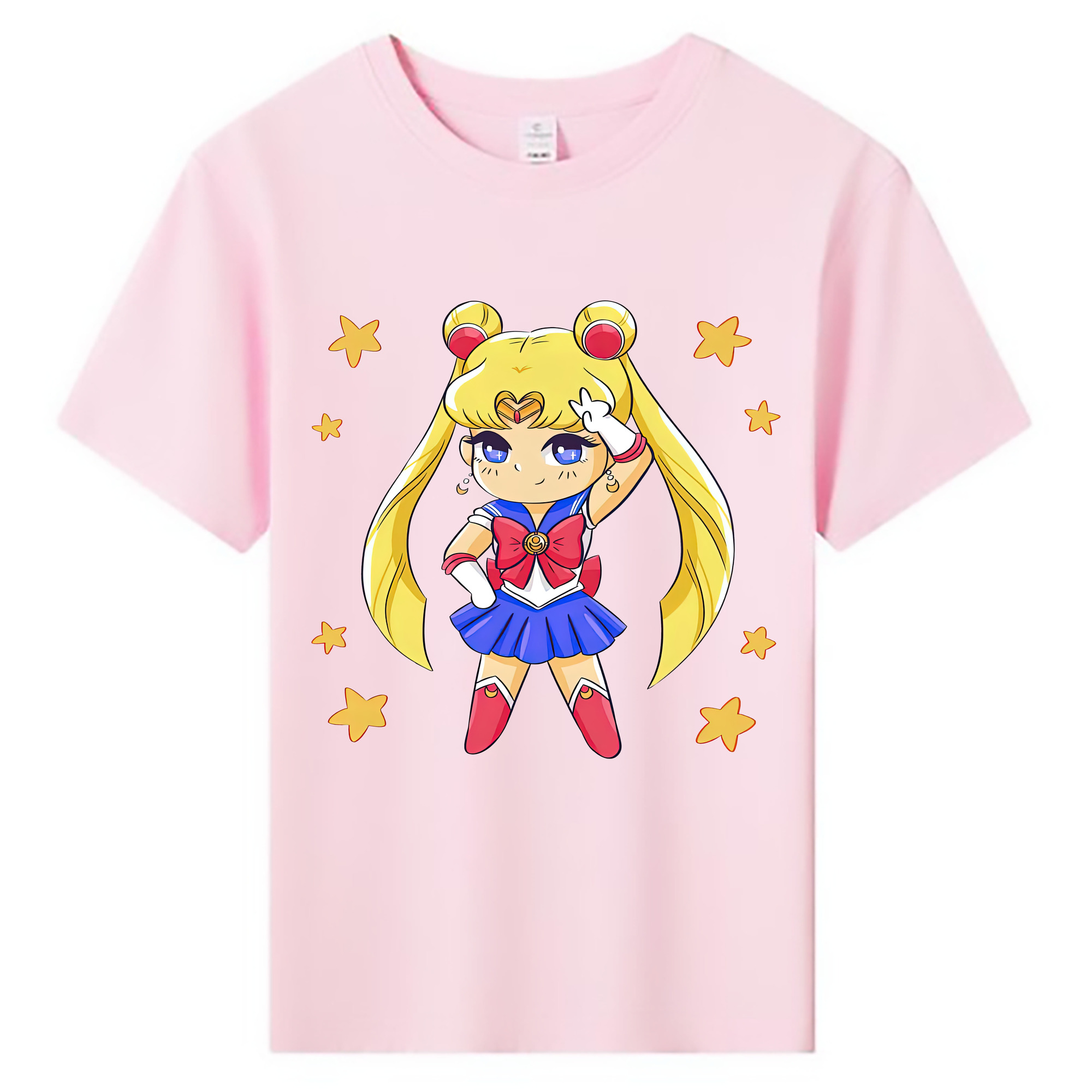 （画像用） 美少女戦士セーラームーン 月野 うさぎ つきの うさぎ Sailor Moon Tsukino Usagi 綿100％キッズTシャツ（フロントプリント）