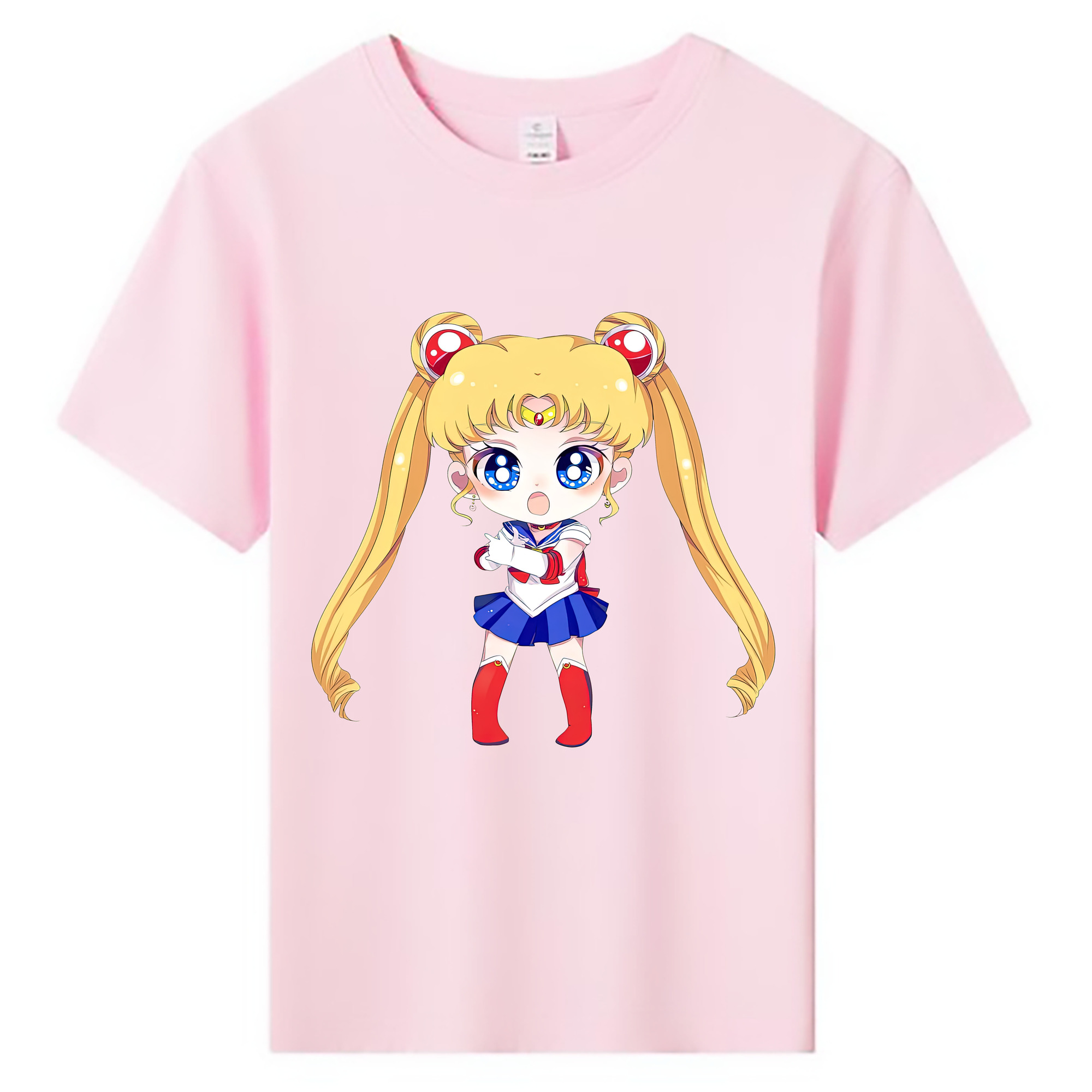 （画像用） 美少女戦士セーラームーン 月野 うさぎ つきの うさぎ Sailor Moon Tsukino Usagi 綿100％キッズTシャツ（フロントプリント）