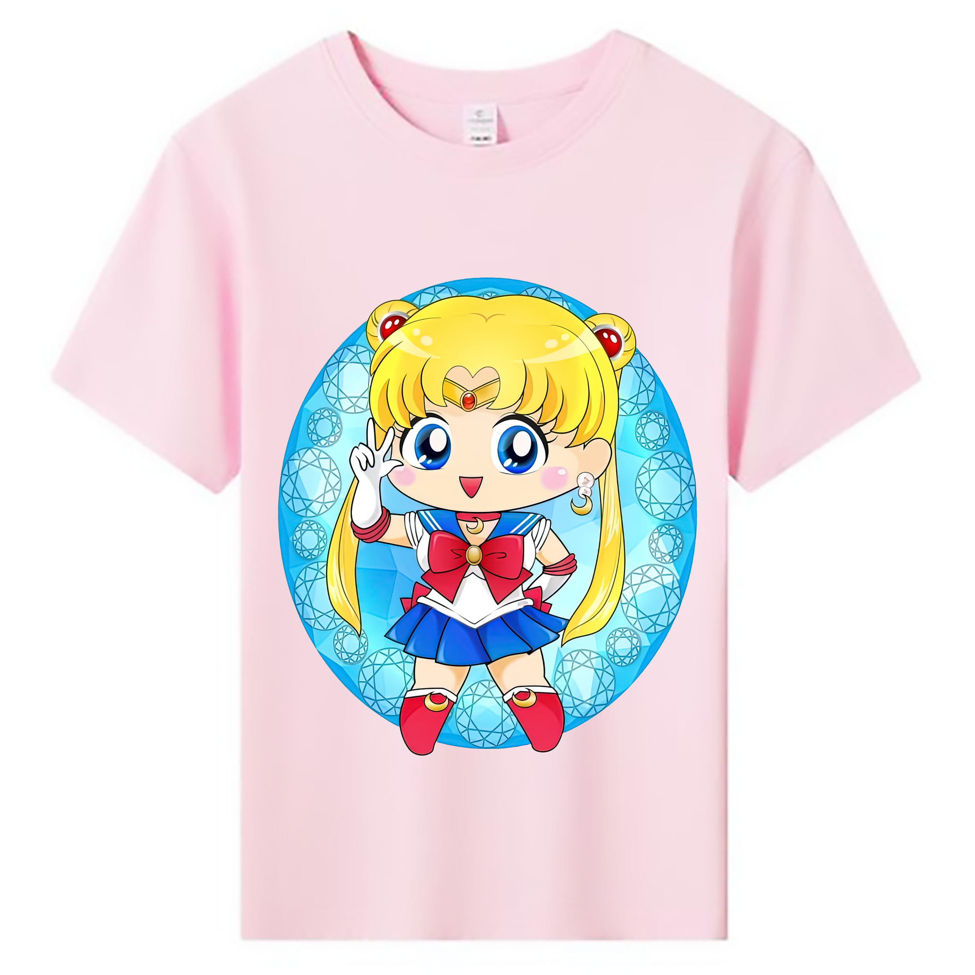 （画像用） 美少女戦士セーラームーン 月野 うさぎ つきの うさぎ Sailor Moon Tsukino Usagi 綿100％キッズTシャツ（フロントプリント）