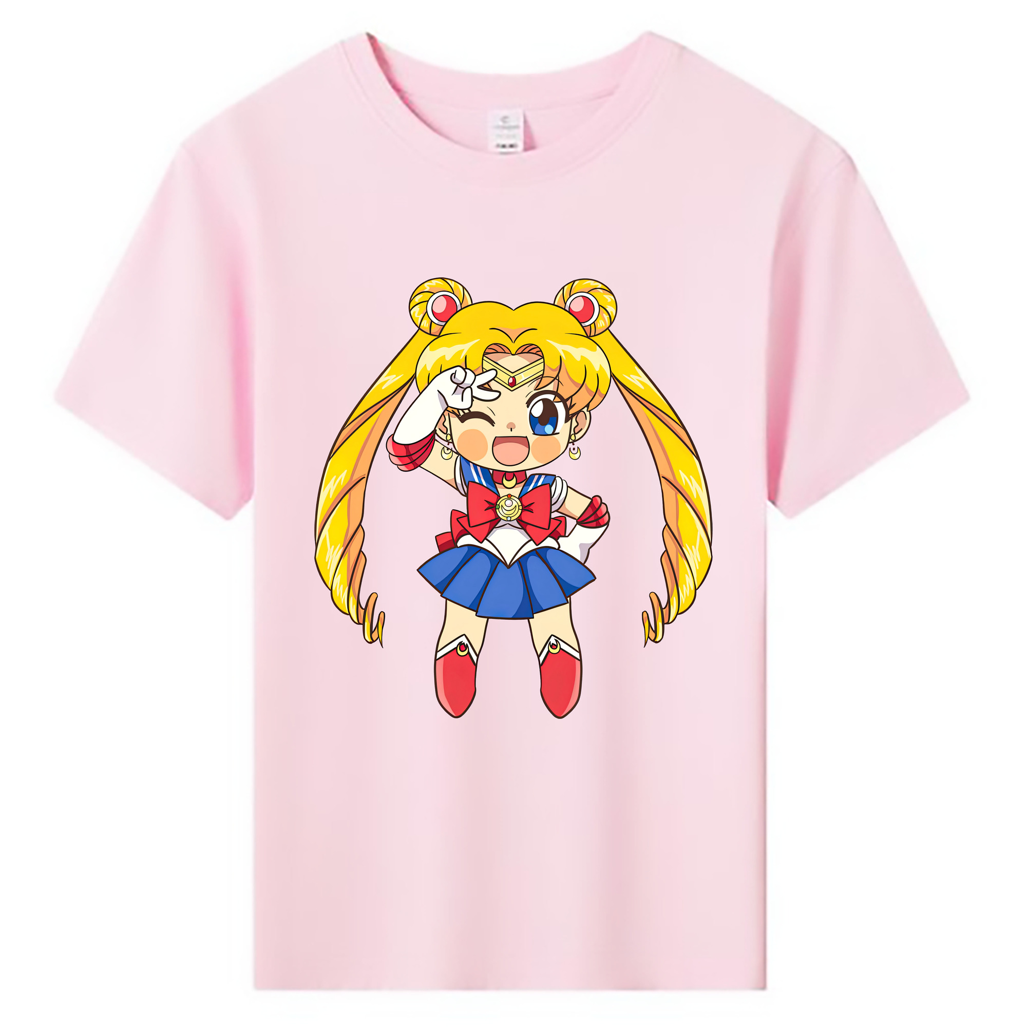 （画像用） 美少女戦士セーラームーン 月野 うさぎ つきの うさぎ Sailor Moon Tsukino Usagi 綿100％キッズTシャツ（フロントプリント）