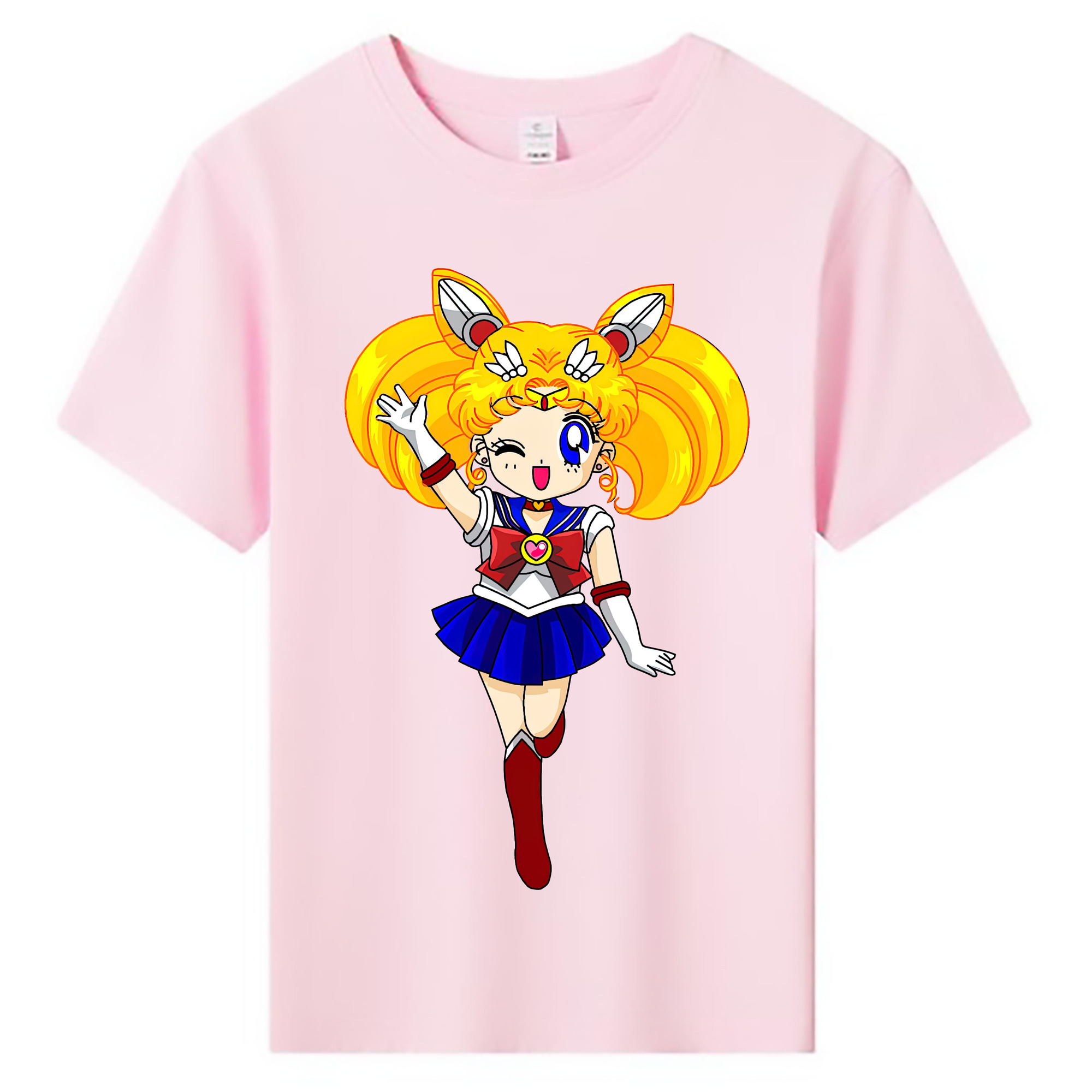 （画像用） 美少女戦士セーラームーン 月野 うさぎ つきの うさぎ Sailor Moon Tsukino Usagi 綿100％キッズTシャツ（フロントプリント）