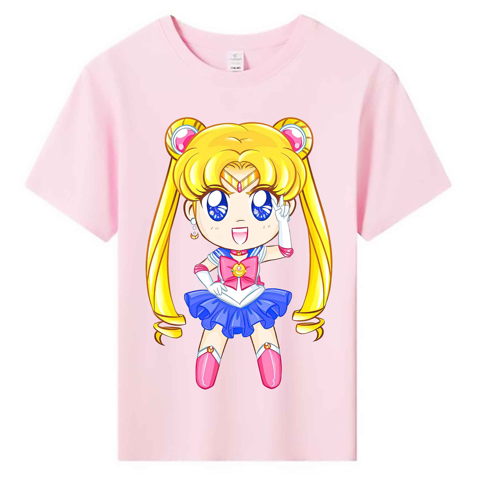 （画像用） 美少女戦士セーラームーン 月野 うさぎ つきの うさぎ Sailor Moon Tsukino Usagi 綿100％キッズTシャツ（フロントプリント）