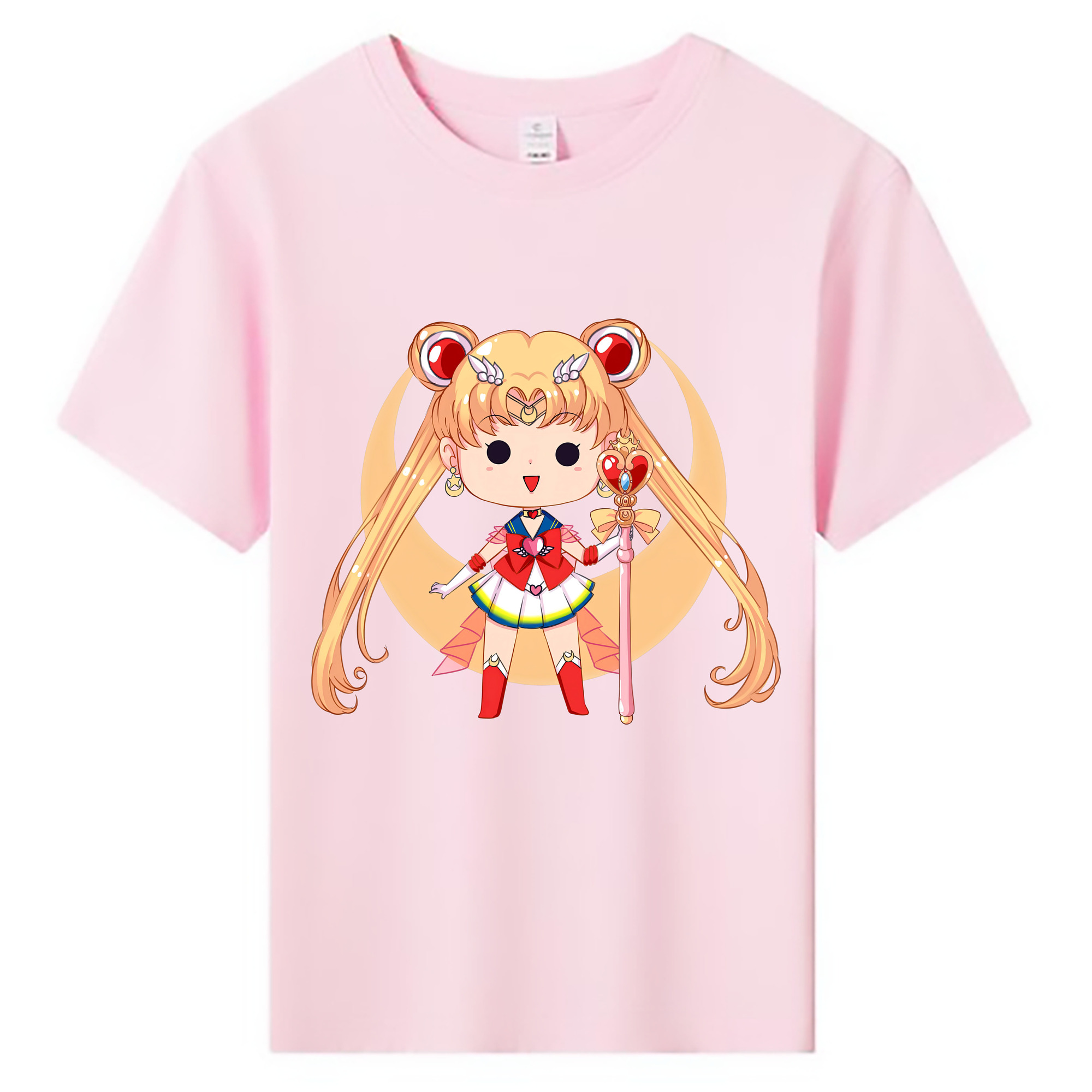 （画像用） 美少女戦士セーラームーン 月野 うさぎ つきの うさぎ Sailor Moon Tsukino Usagi 綿100％キッズTシャツ（フロントプリント）