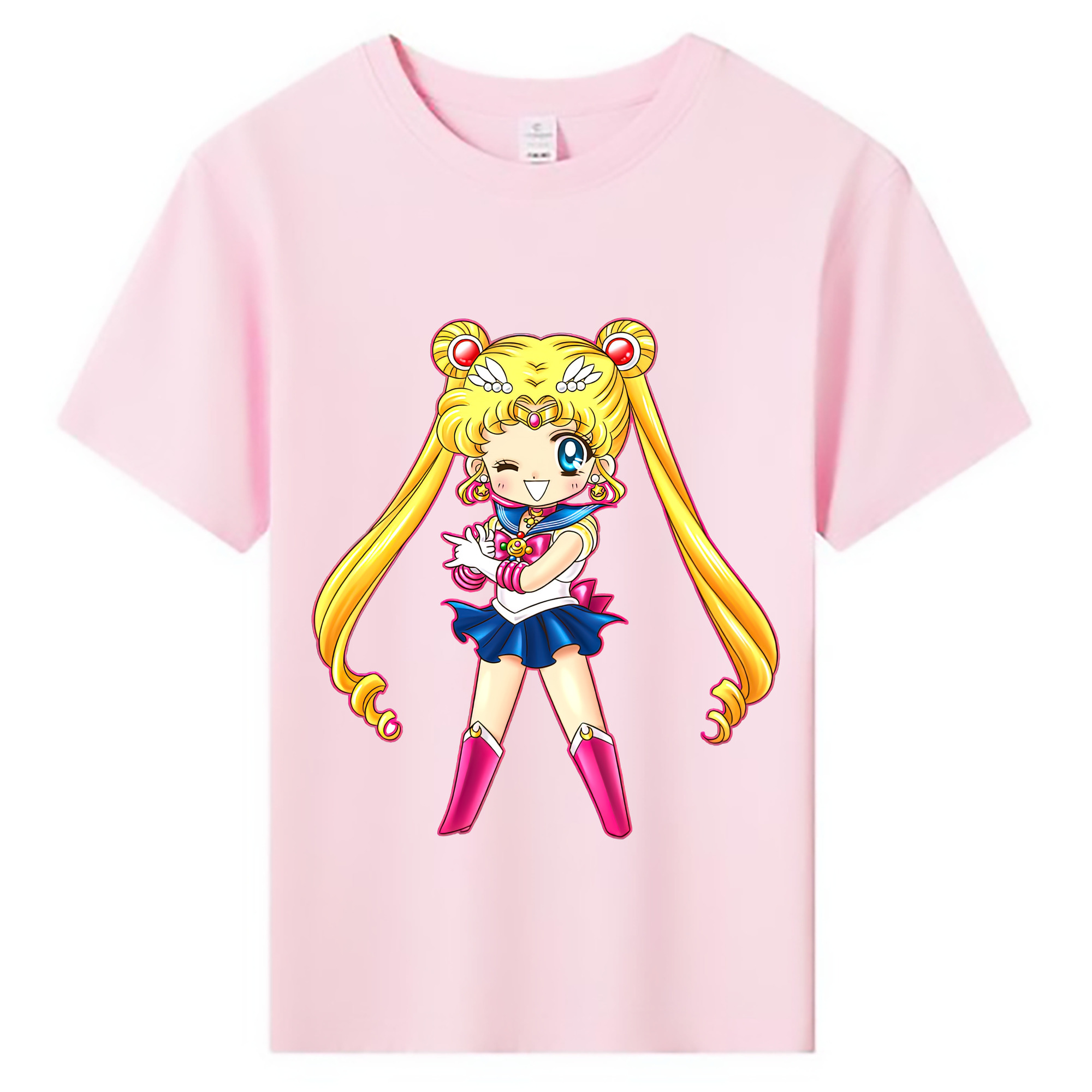 （画像用） 美少女戦士セーラームーン 月野 うさぎ つきの うさぎ Sailor Moon Tsukino Usagi 綿100％キッズTシャツ（フロントプリント）