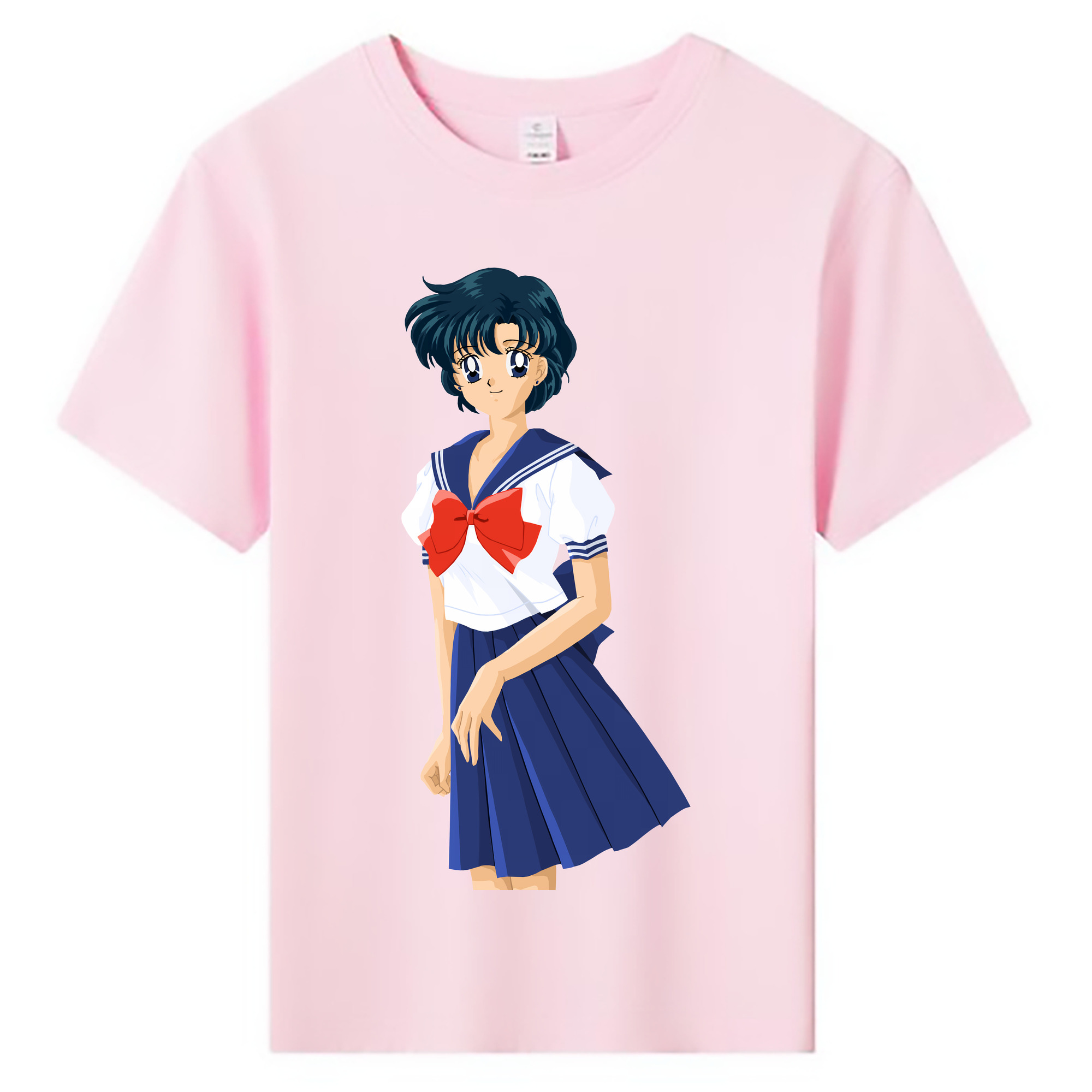 （画像用） 美少女戦士セーラームーン 水野 亜美 みずの あみ Sailor Moon Mizuno Ami 綿100％キッズTシャツ（フロントプリント）