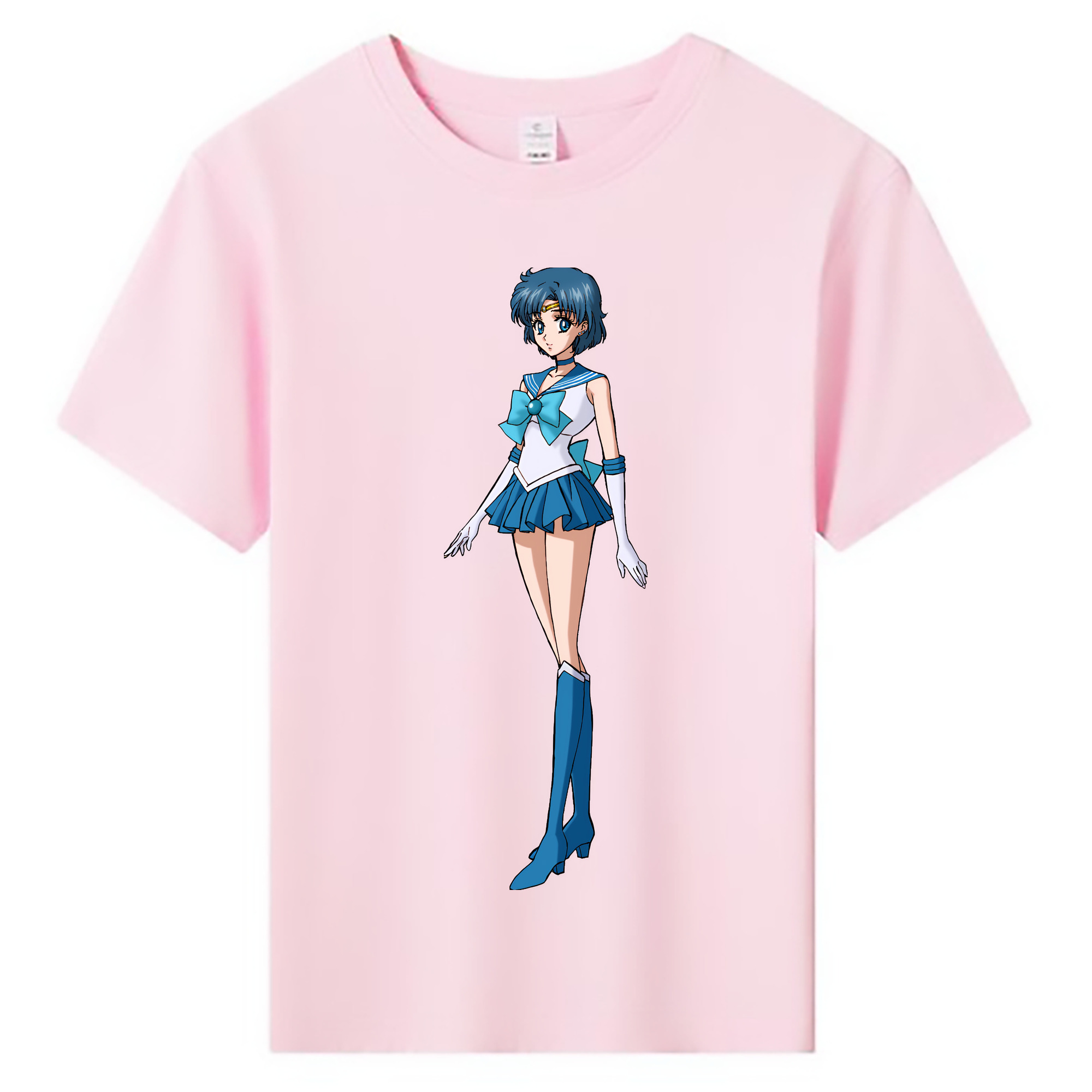 （画像用） 美少女戦士セーラームーン 水野 亜美 みずの あみ Sailor Moon Mizuno Ami 綿100％キッズTシャツ（フロントプリント）