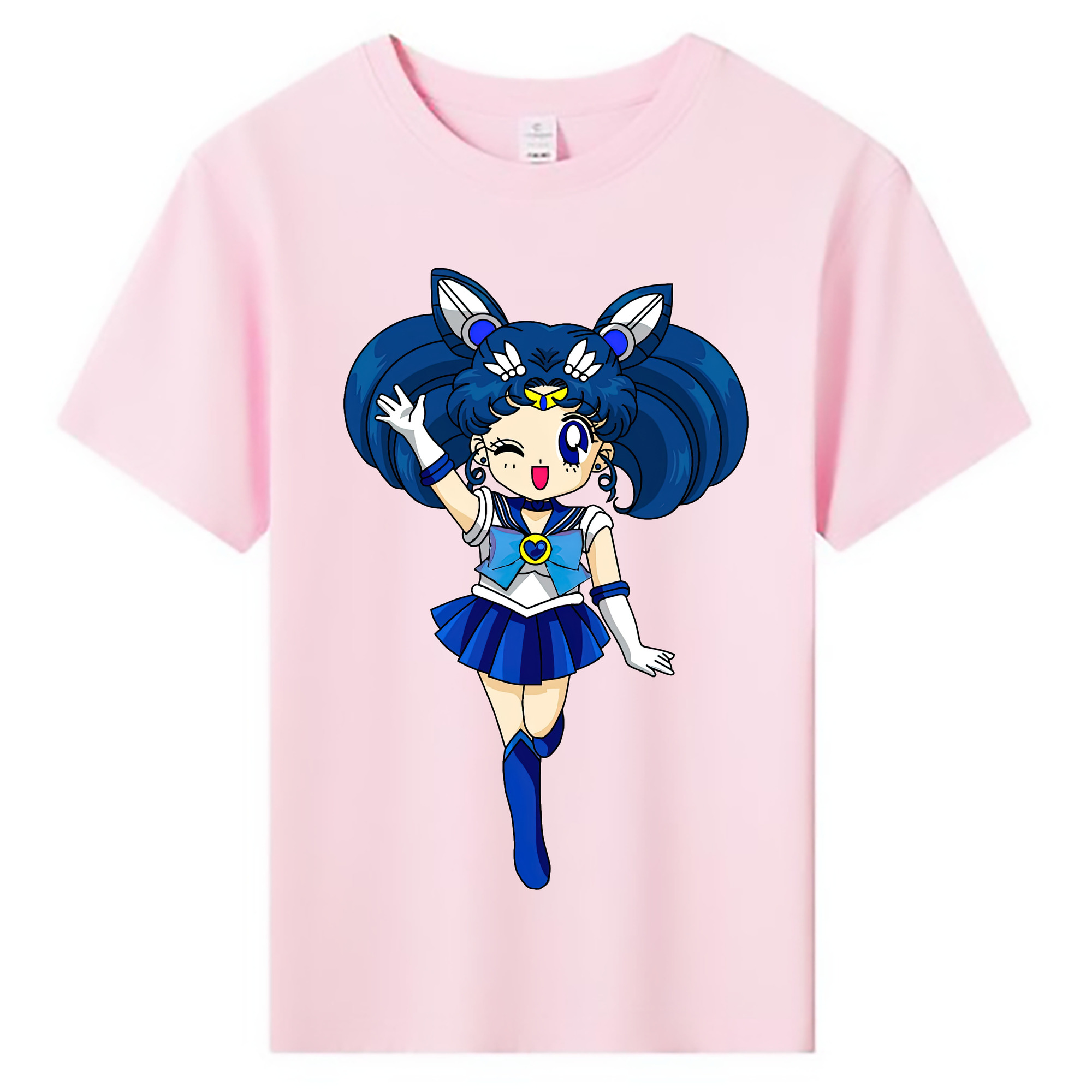 （画像用） 美少女戦士セーラームーン 水野 亜美 みずの あみ Sailor Moon Mizuno Ami 綿100％キッズTシャツ（フロントプリント）
